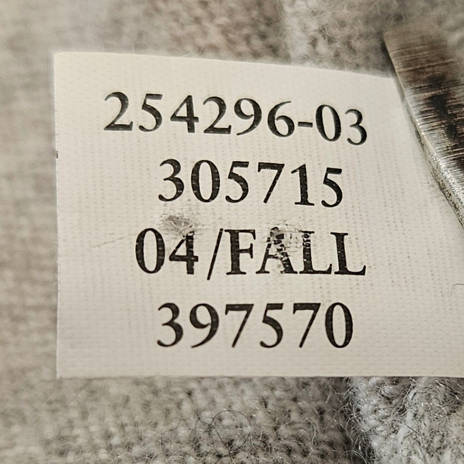 Vtg J.Crew 100% Cashmere Gray Sweater XXS FALL 2004 AS-IS Read Description