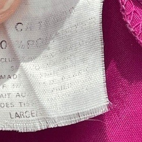 T10 Vintage Ms. B. Fuchsia Pink Purple Embroidered Slip Dress 80s 90s Large 57″