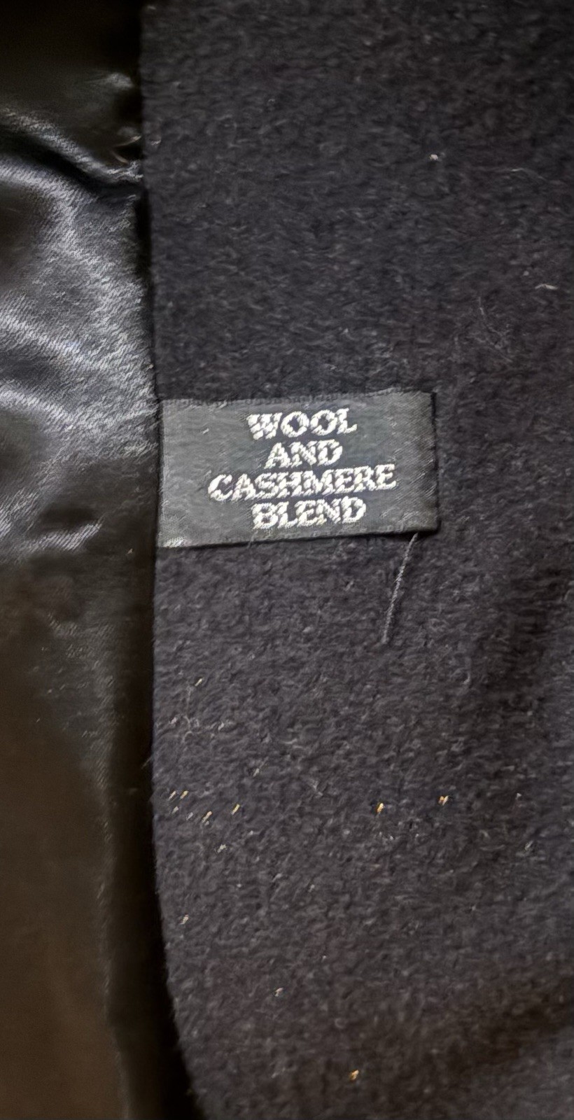 Woman’s Vintage Burberry Black Wool And Cashmere Blend Winter Coat