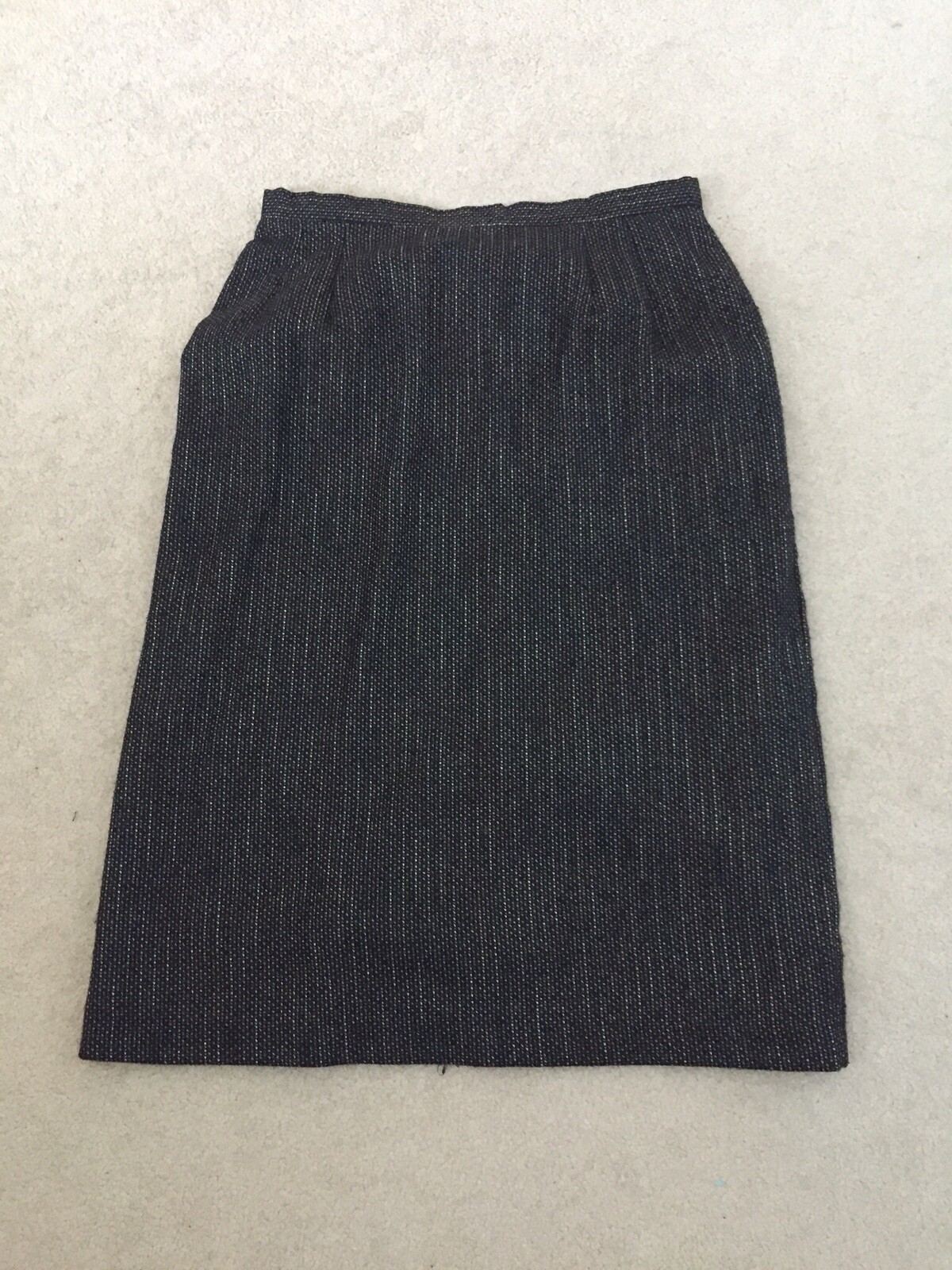 Women’s Vintage 70’s Black Tweed Skirt Petites by Fundamental Things Size 10P
