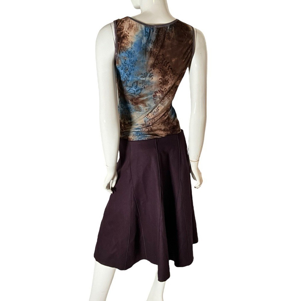 Vintage Harve Bernard skirt brown wool blend knee length 10 academia preppy