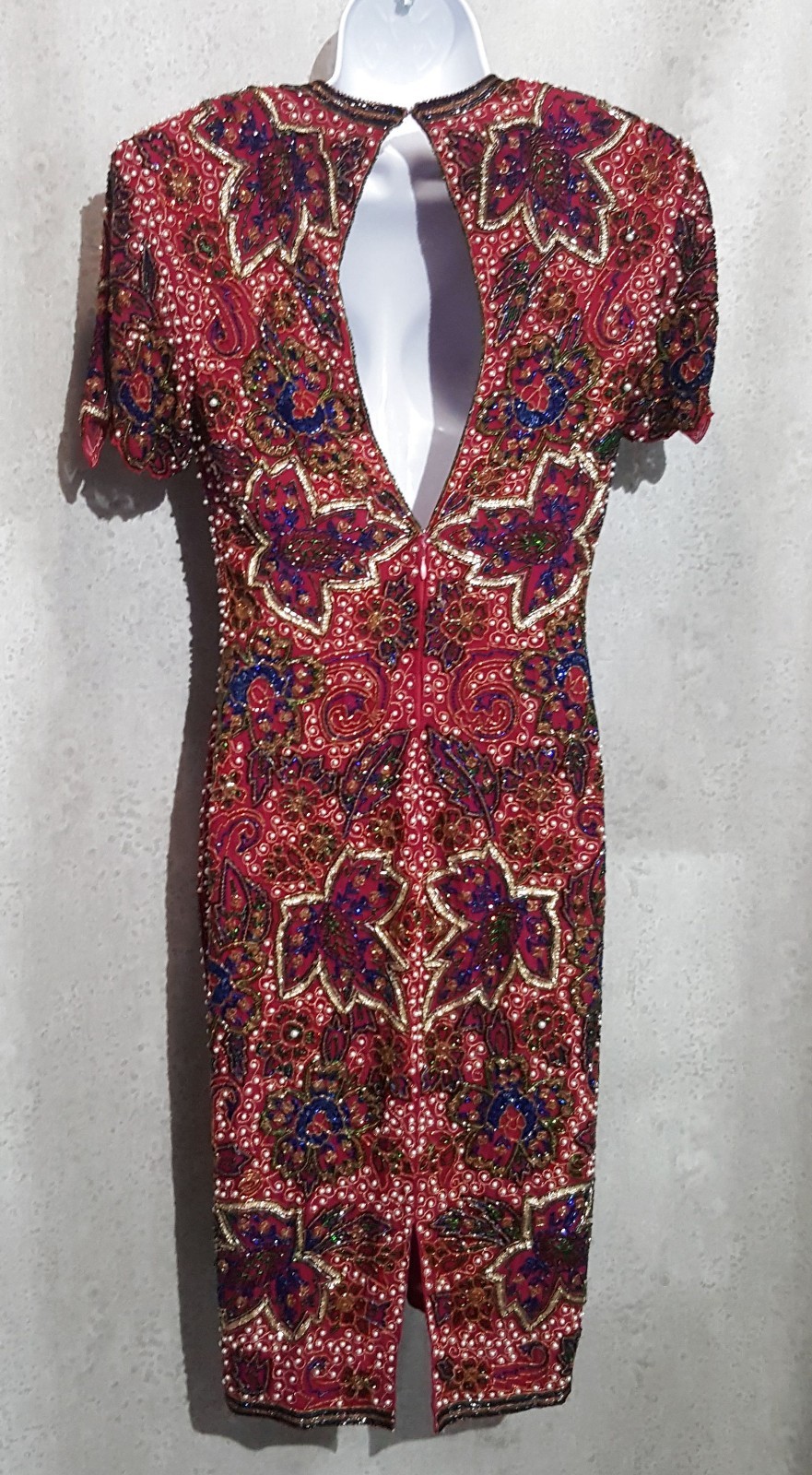 Naeem Khan Dress Hand beaded silk dress size M
