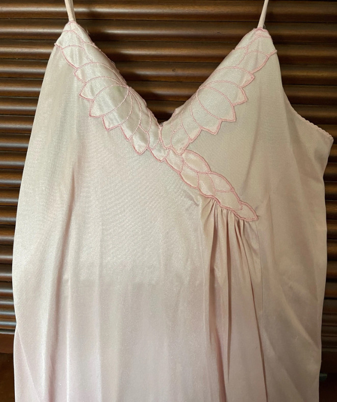 Vintage Coral Pink Nightgown Inter. Ladies’ Garment Workers’ Union Label!