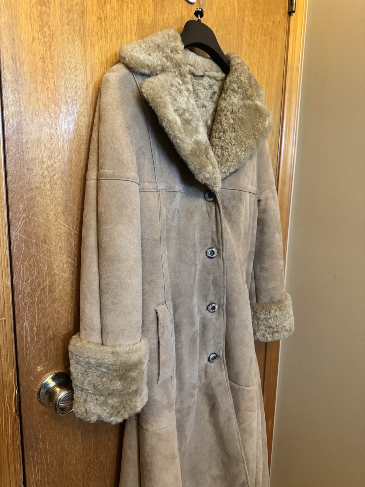 REAL VINTAGE Samband Of Iceland Shearling Lamb Penny Lane Full Length Coat