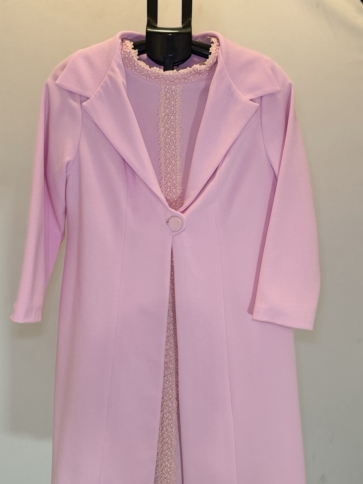 Vintage 1960s Alfred Werber Pink Coat Dress Set No Size Tag