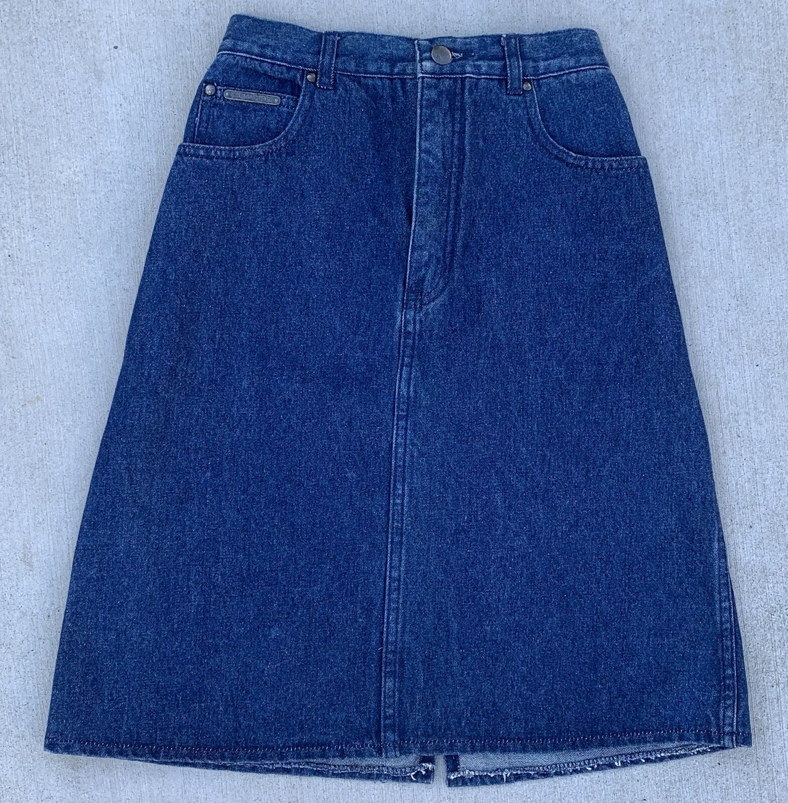 Vintage Gloria Vanderbilt for Murjani Denim Skirt High Waist 8 24 1/2” Waist