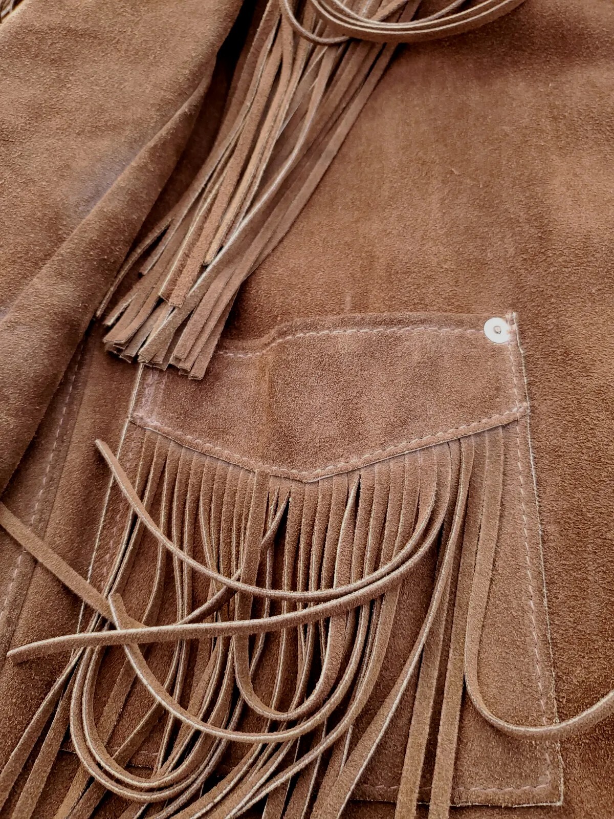 Schott RANCHER Vintage sublime leather Suede Jacket wo SZ 12 fringed made In USA