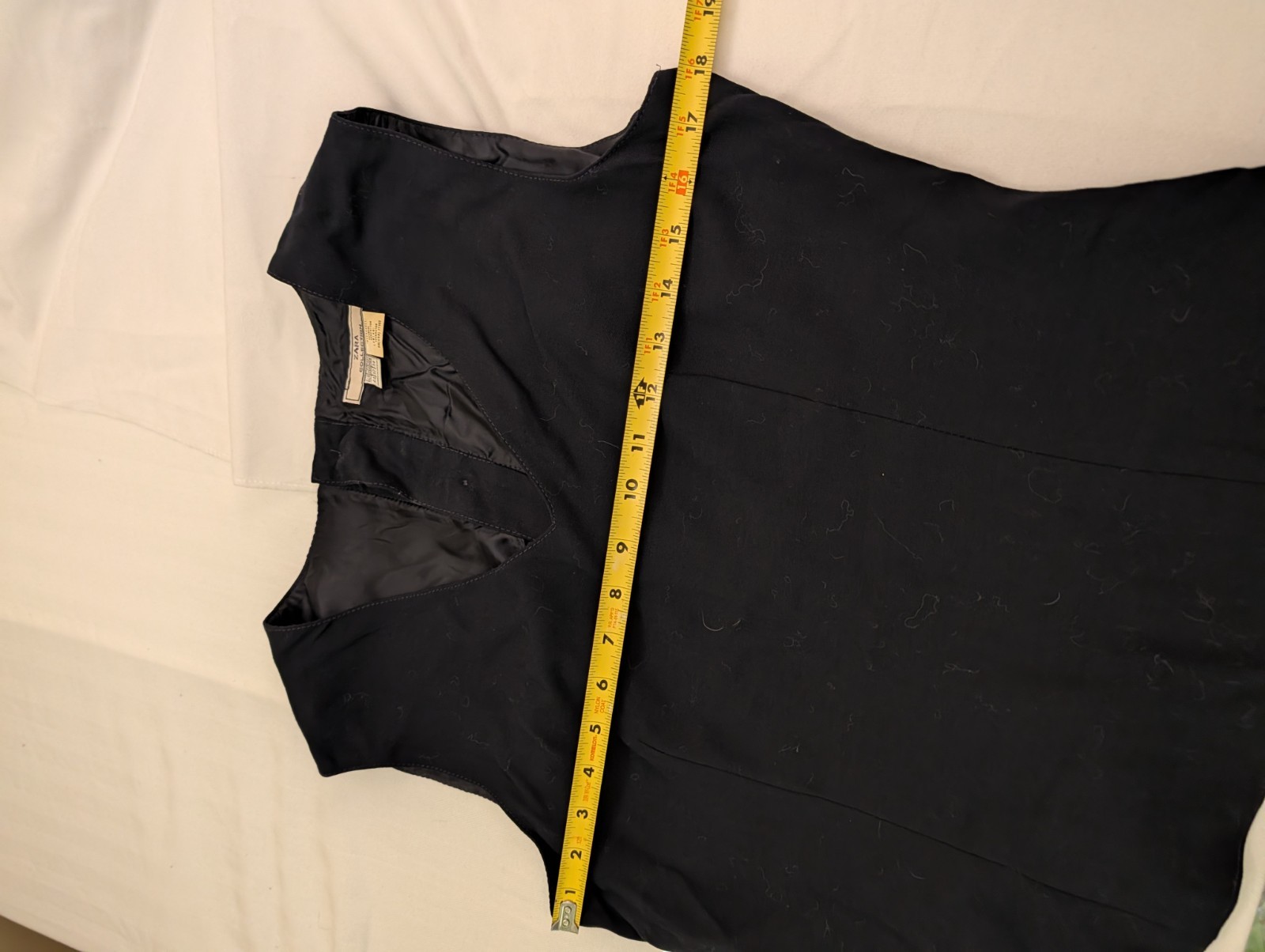 Vintage 1990s Zara Sleeveless Black Top W/Buttons Down The Back