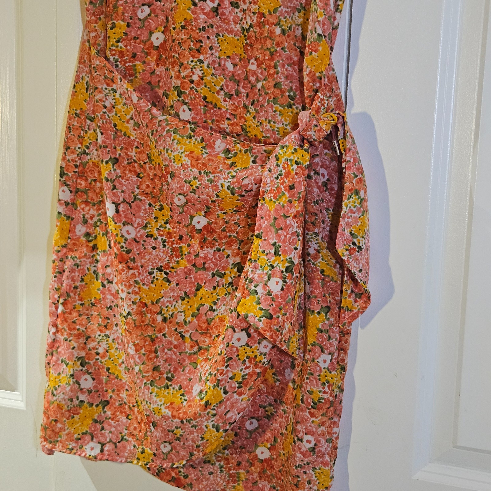 Vintage Guess by Georges Marciano 2 Floral Wrap Mini Dress 80s 90s Cottagecore