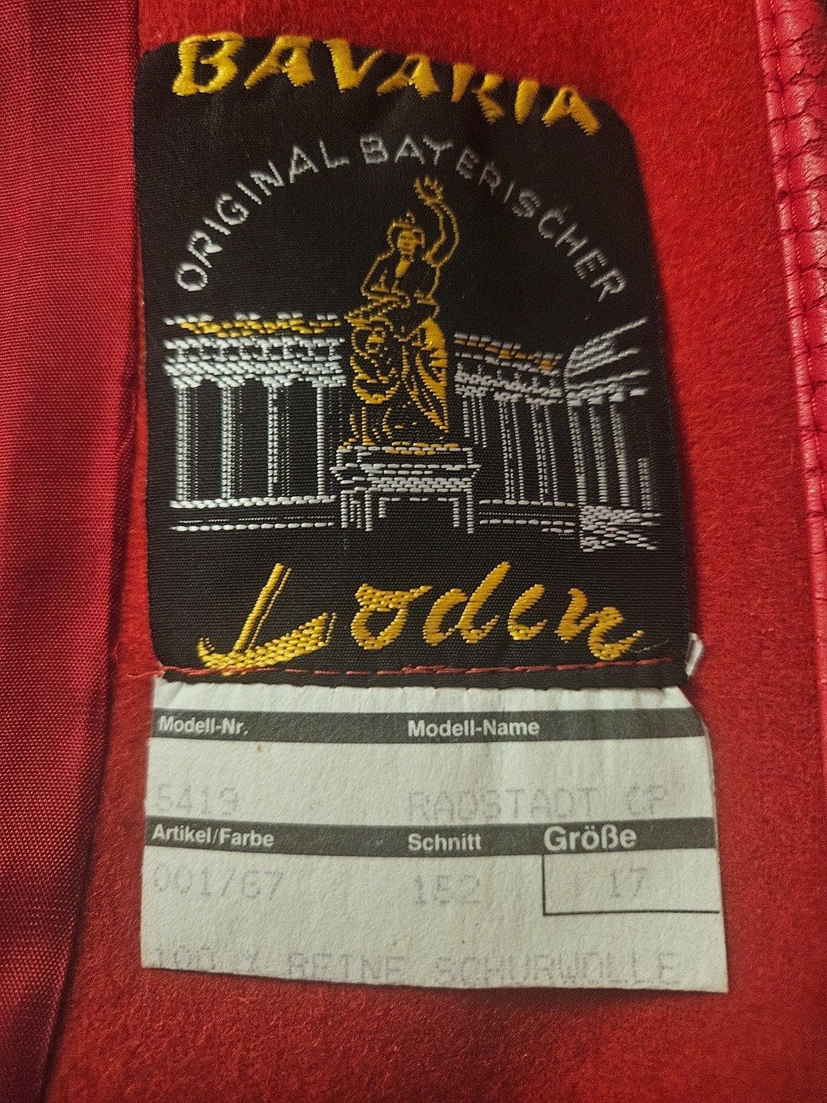 Wolfstader Trachten Vintage Elegant Red Wool Cape Coat. Bavaria Loden.