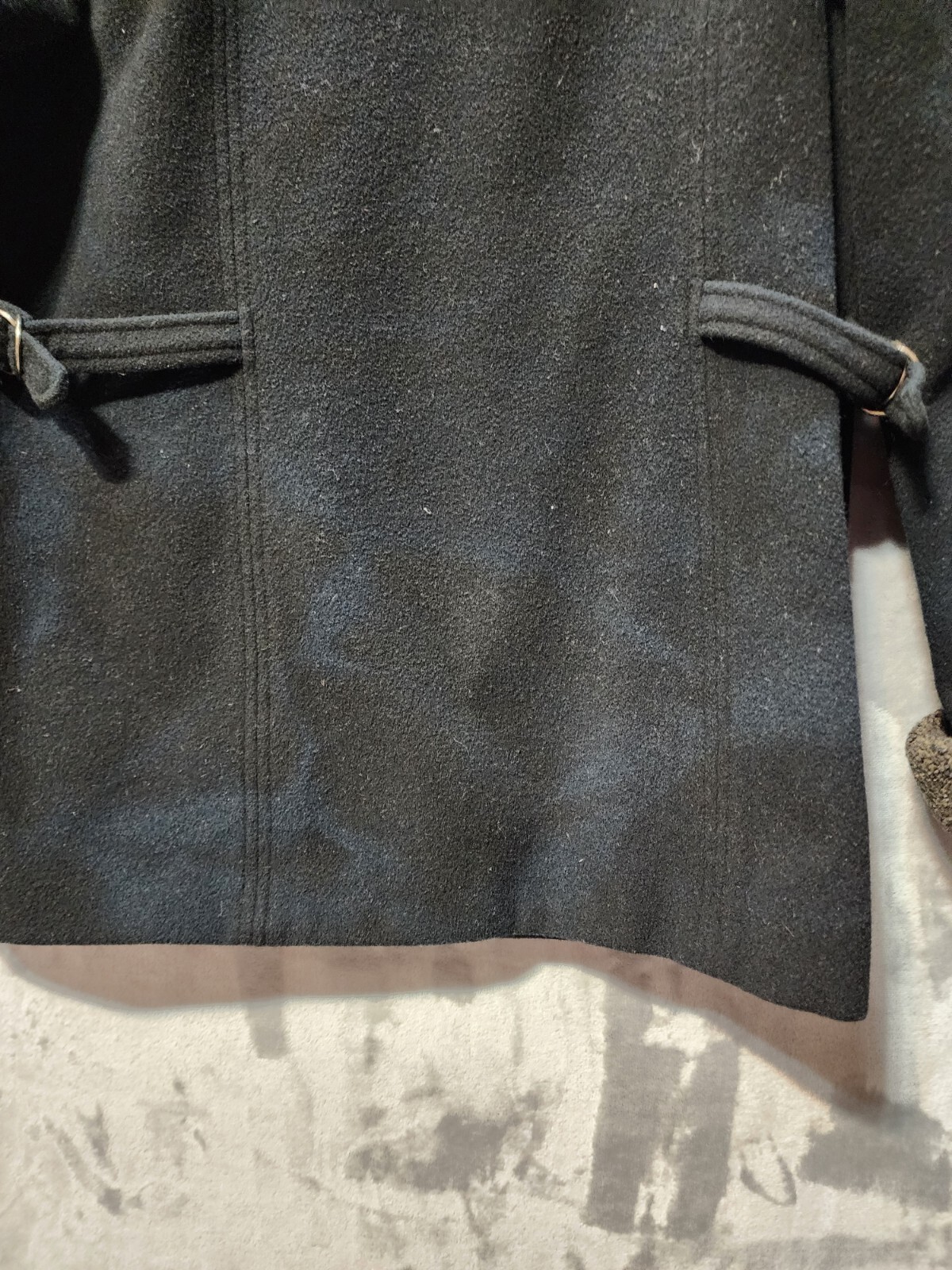 Vintage Oakbrook Wool Blend Womens Chore Barn Coat Jacket 14 Black Outdoor