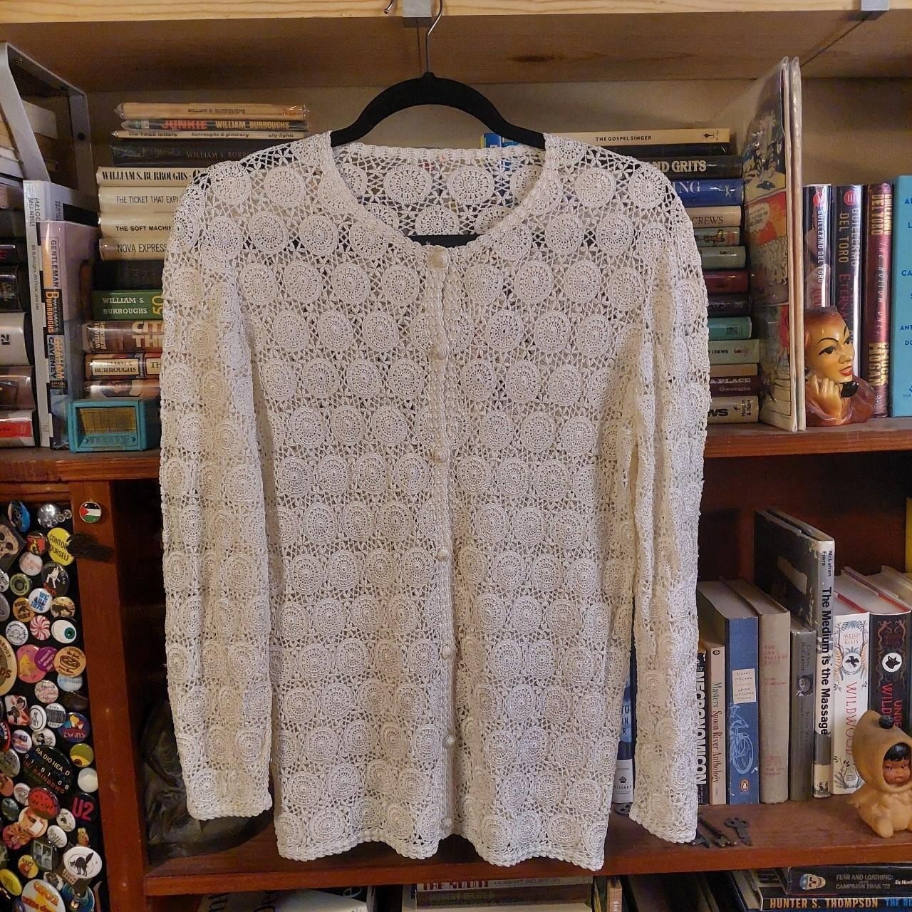 Vintage full lace white cardigan