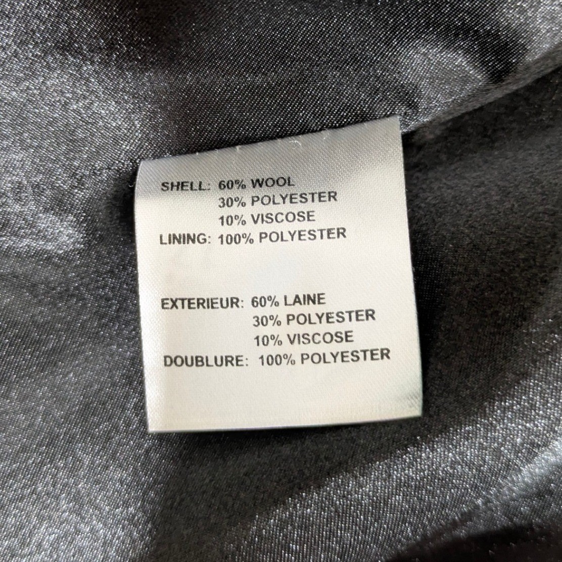 Vintage Forecaster of Boston Womens Dark Gray Double Breasted Pea Coat Size 8