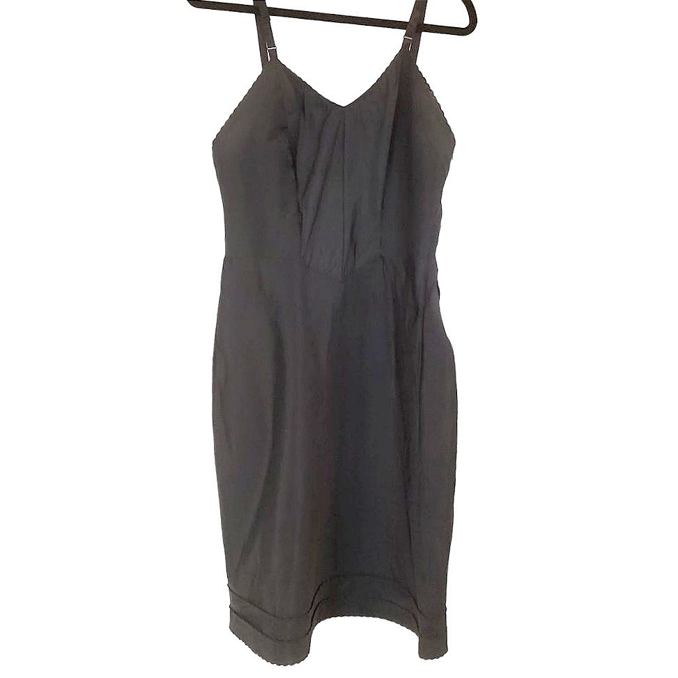 Vintage Sears Roebuck and Co dress slip size 14 38 bust 1960’s black