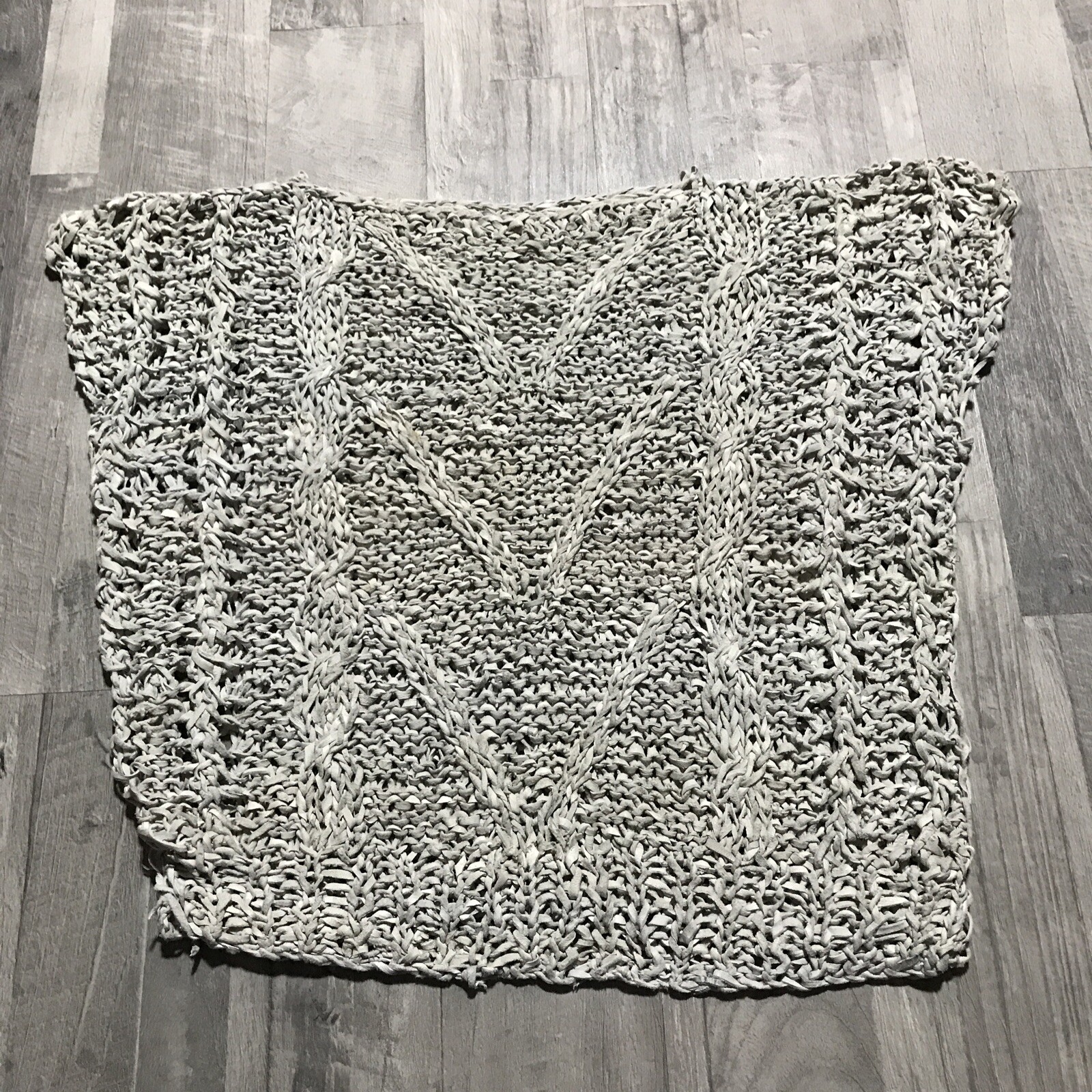 VTG Boho Leather Lace Crochet Women’s Shirt Festival Short Crop Handmade B5