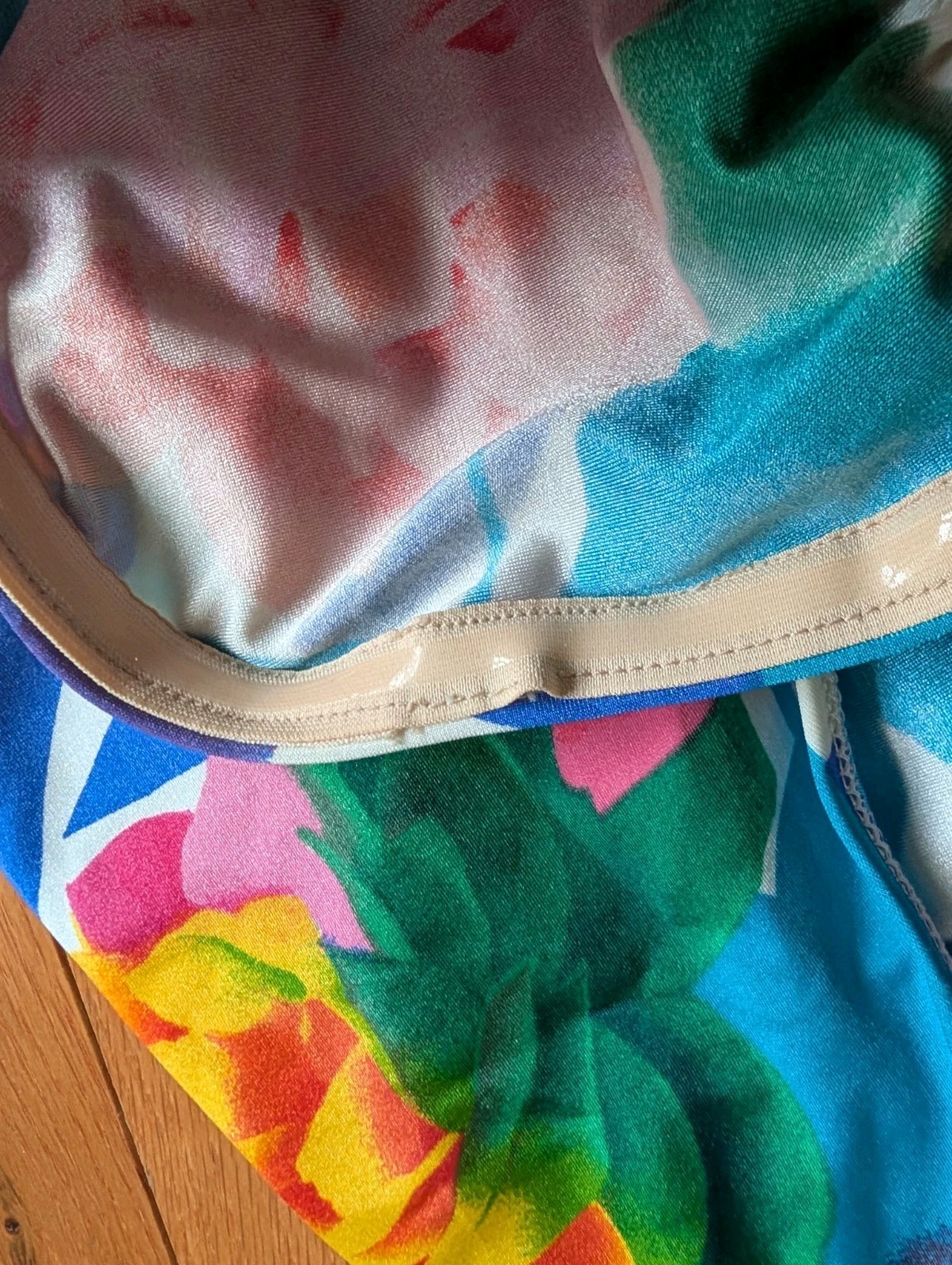 Vintage 80s Gottex For Saks Swim Suit High Leg Floral Retro Chic Lined Shelf Bra