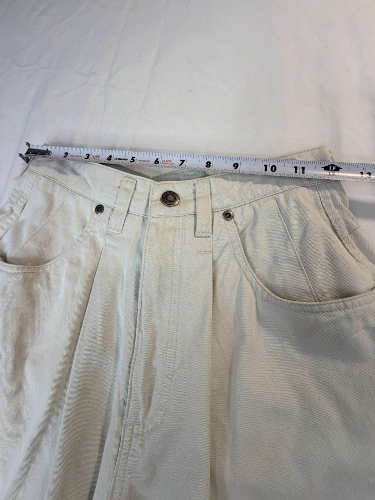 Vintage 80s Hunters Run White Jeans Sz 4 High Waist Baggy Mom Jeans