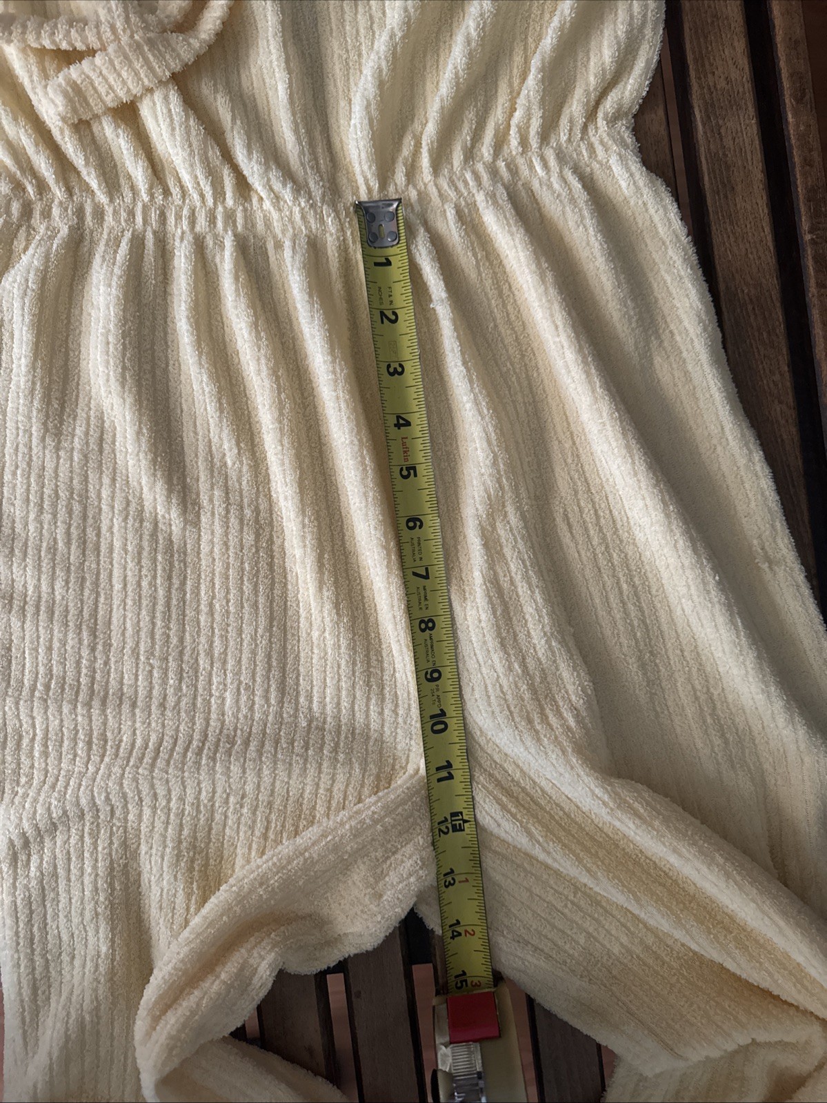 Vintage JC Penney Loungewear Yellow Terry Cloth Long Jumpsuit/Romper Size S