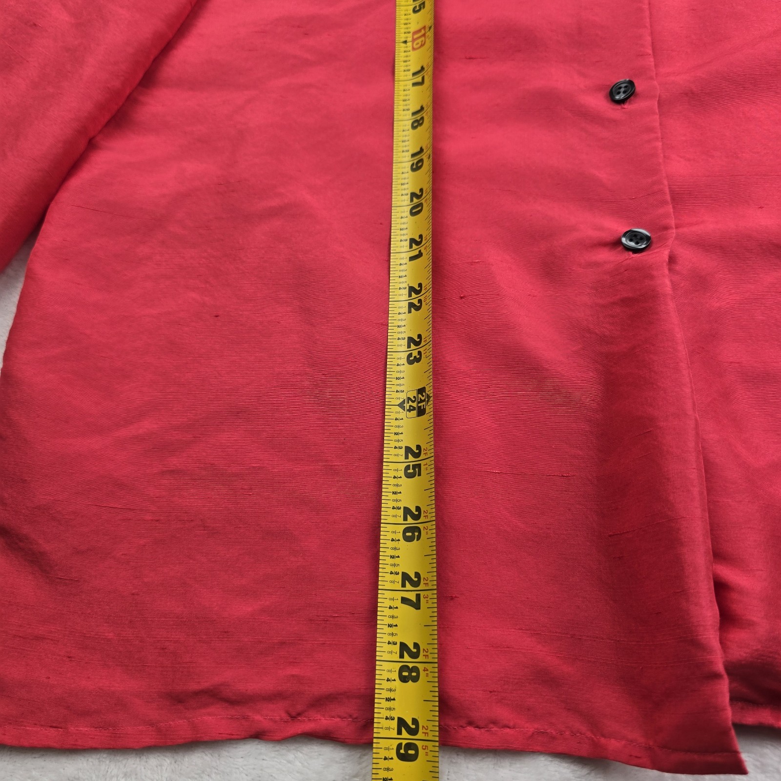Vintage Joan Leslie Silk Blouse 14 Pink Fuchsia Long Sleeve Button-up Grannycore