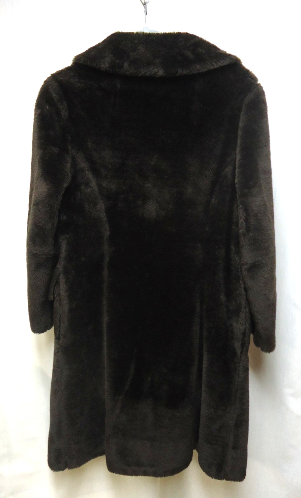Vintage Women’s Betty Rose Dark Brown Faux Fur Double Breasted Coat
