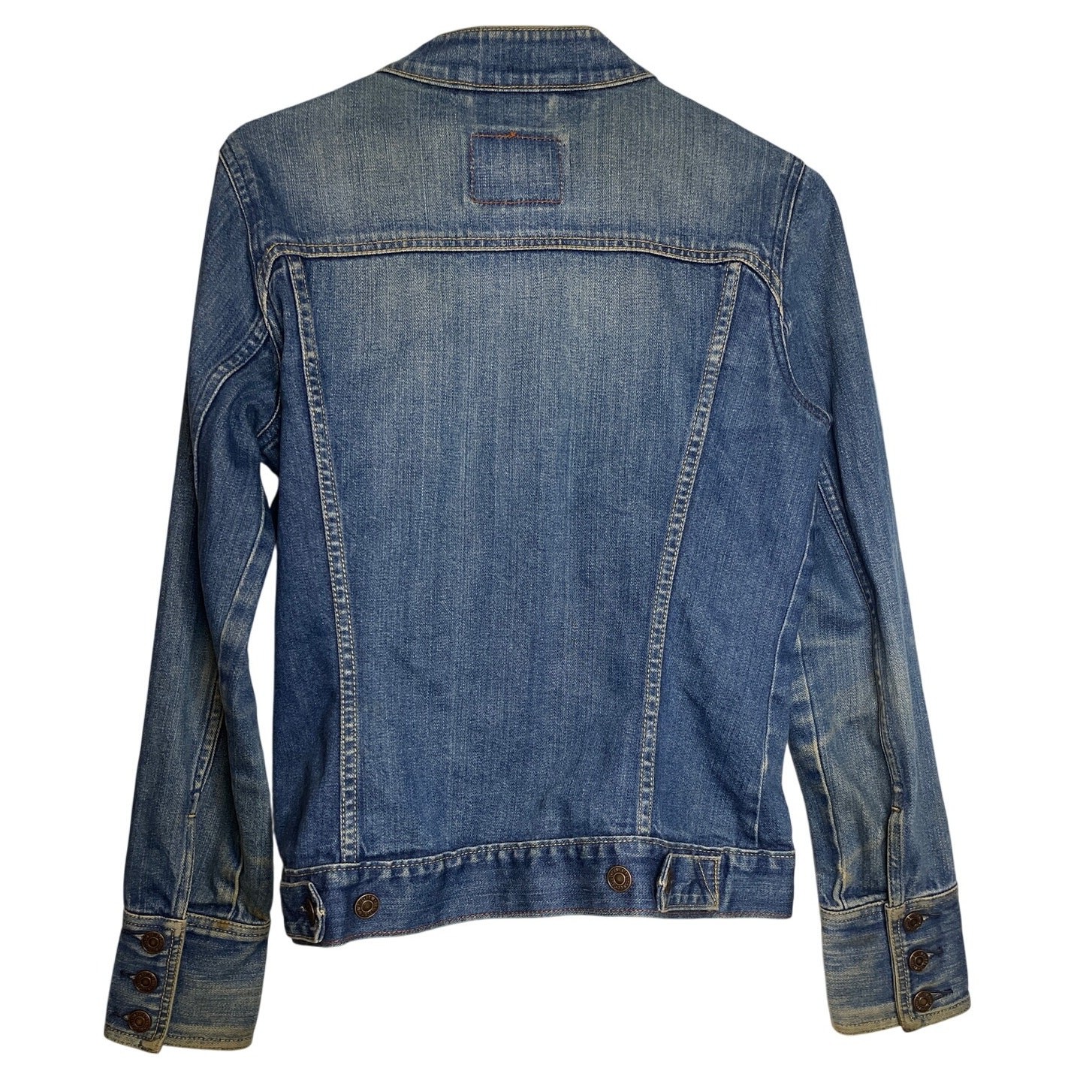 Vintage Levi Strauss Signature Medium Wash Denim Jacket Junior’s Size Sm 3/5