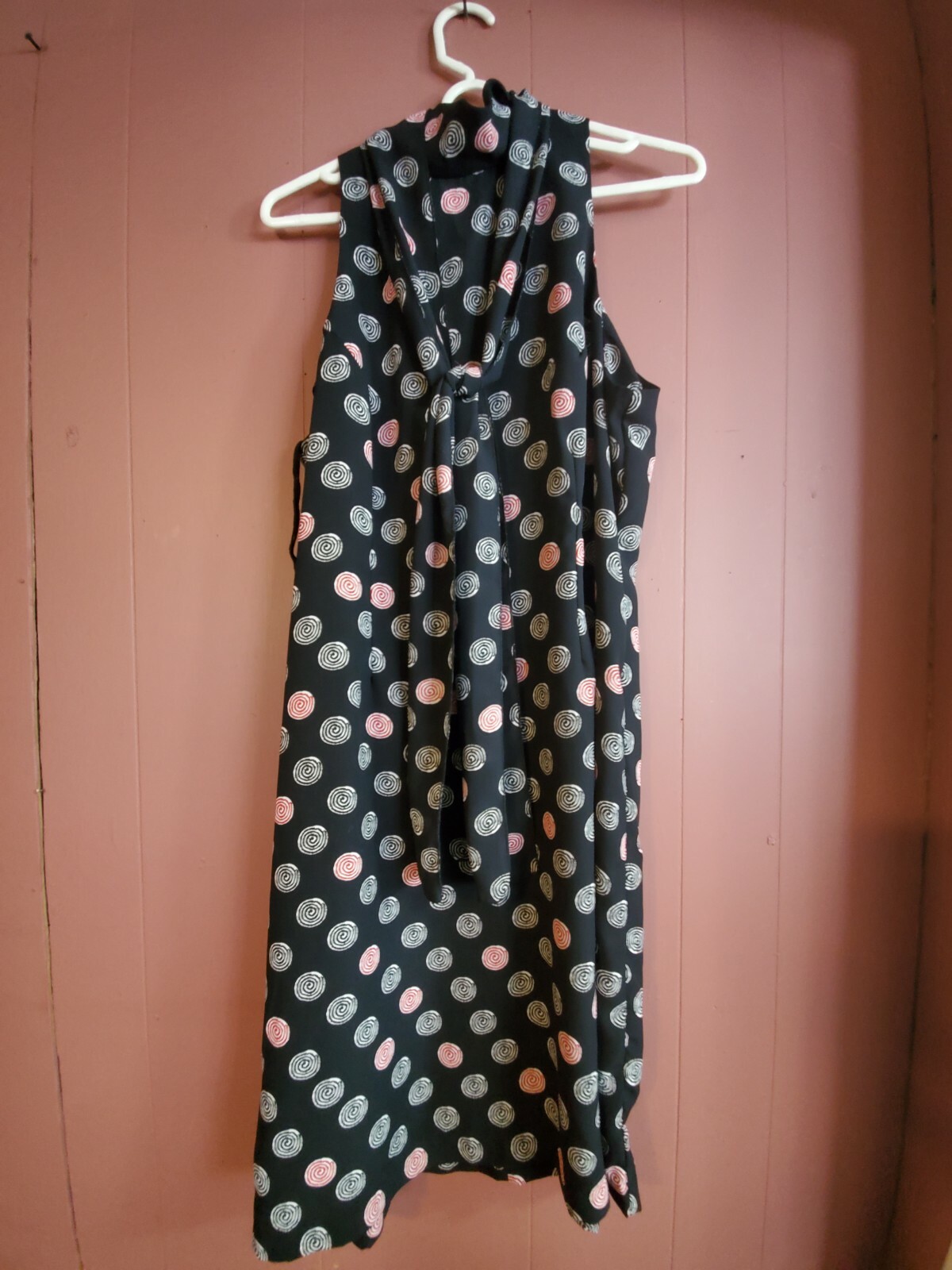 Classics by Jantzen Vintage 60s/70s Size 16P High Neck Sleeveless W Tie Dress