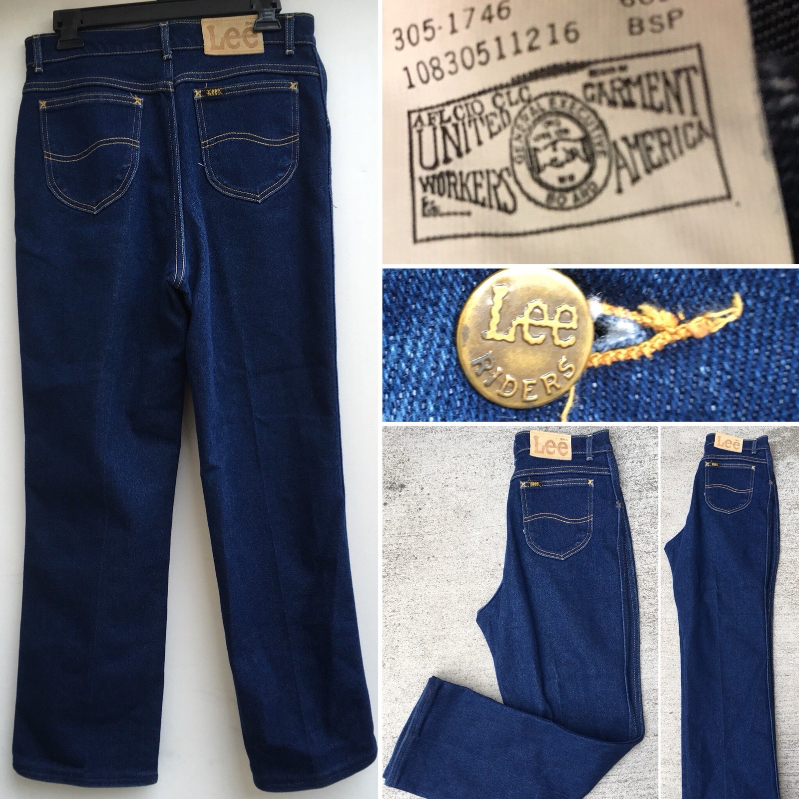 Vintage Lee Riders Jeans High Waist Made In USA Sz 14 30 Waist Up To 31