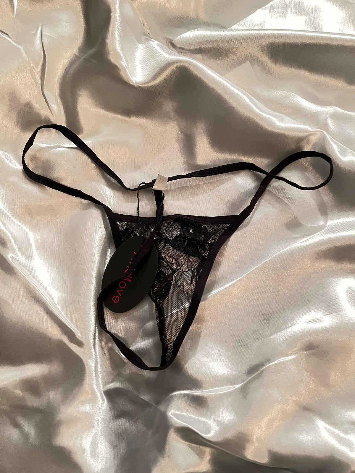 Avidlove Black G String Panty Sz M New With Tags