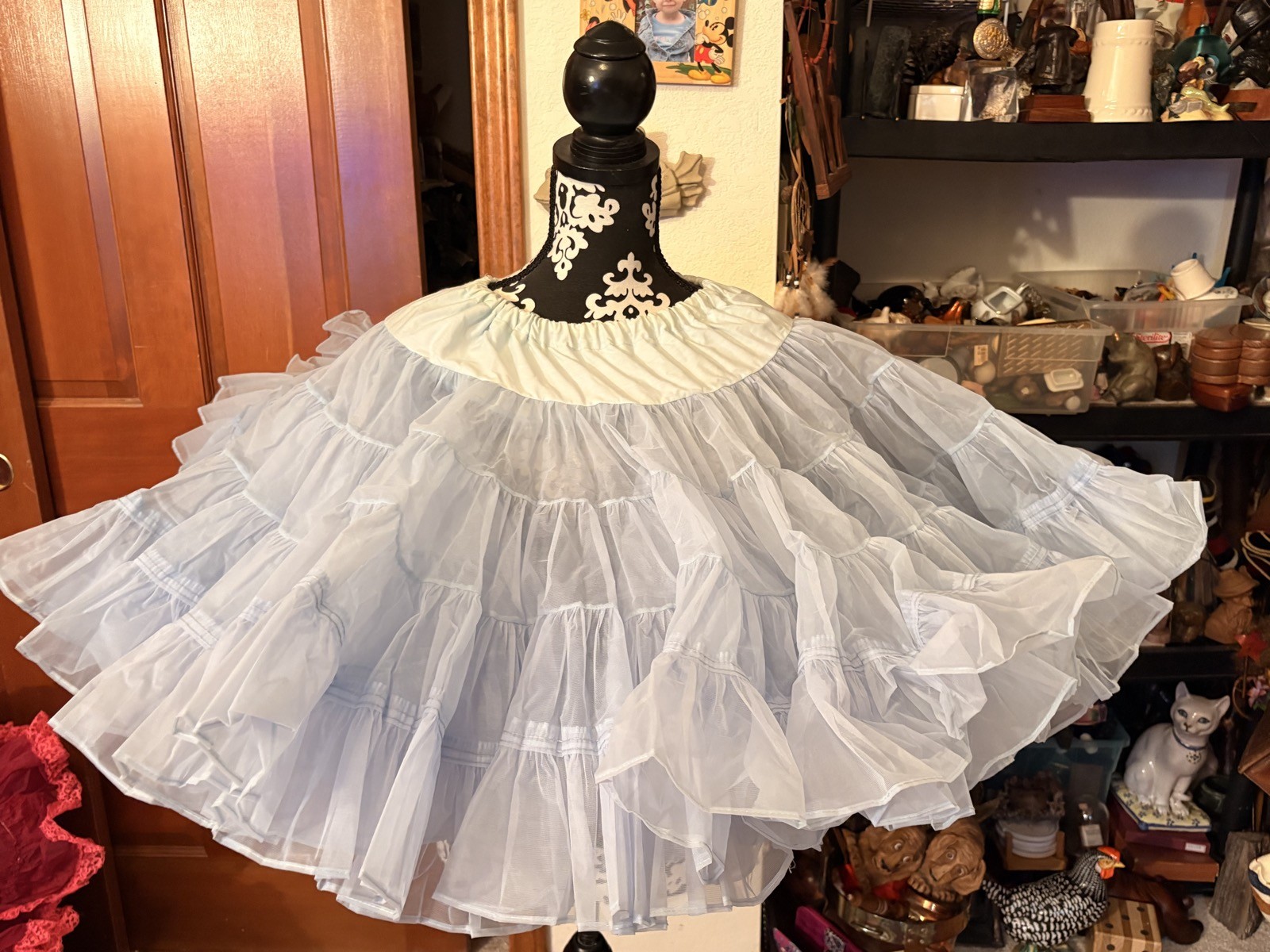 Vtg Malco Modes San Francisco Square Dancing Dusty Blue Petticoat S Rockabilly