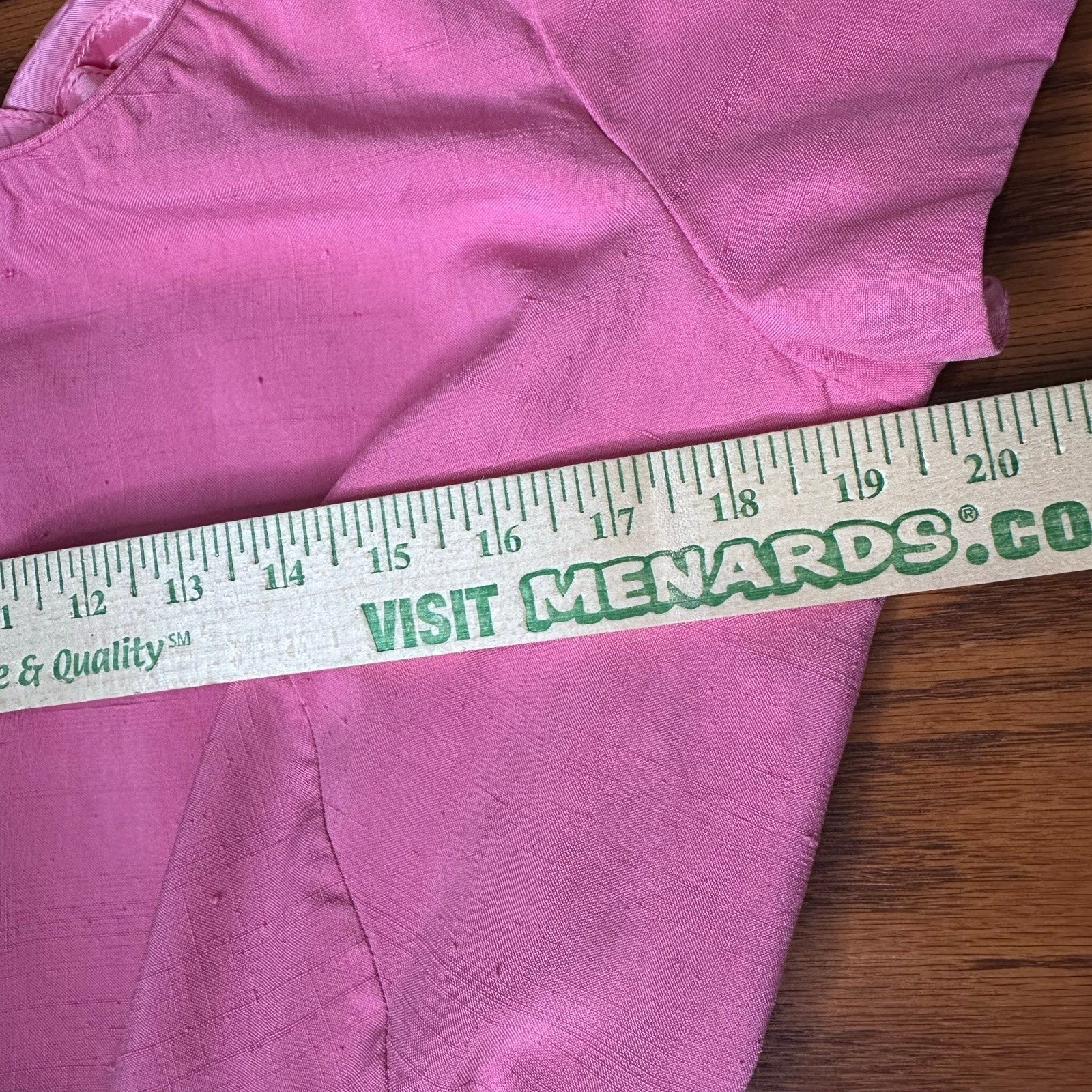 Vintage 1960s Pink Doupioni Silk Sheath Dress Italy Couleur Fabrics Braided Belt