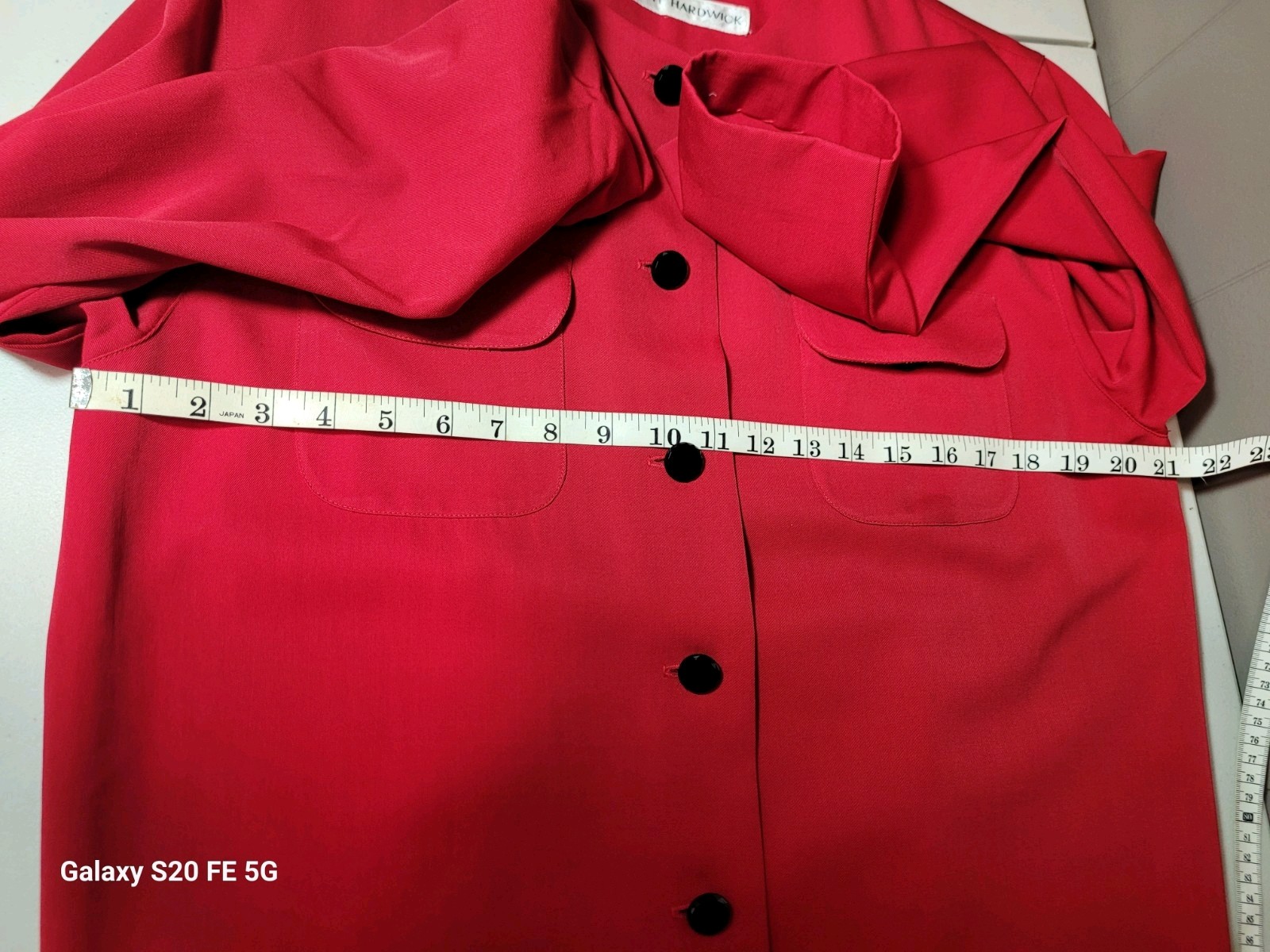 Cathy Hardwick Wool Coat Vintage USA Made S/M Red Classic Winter Chic Elegance