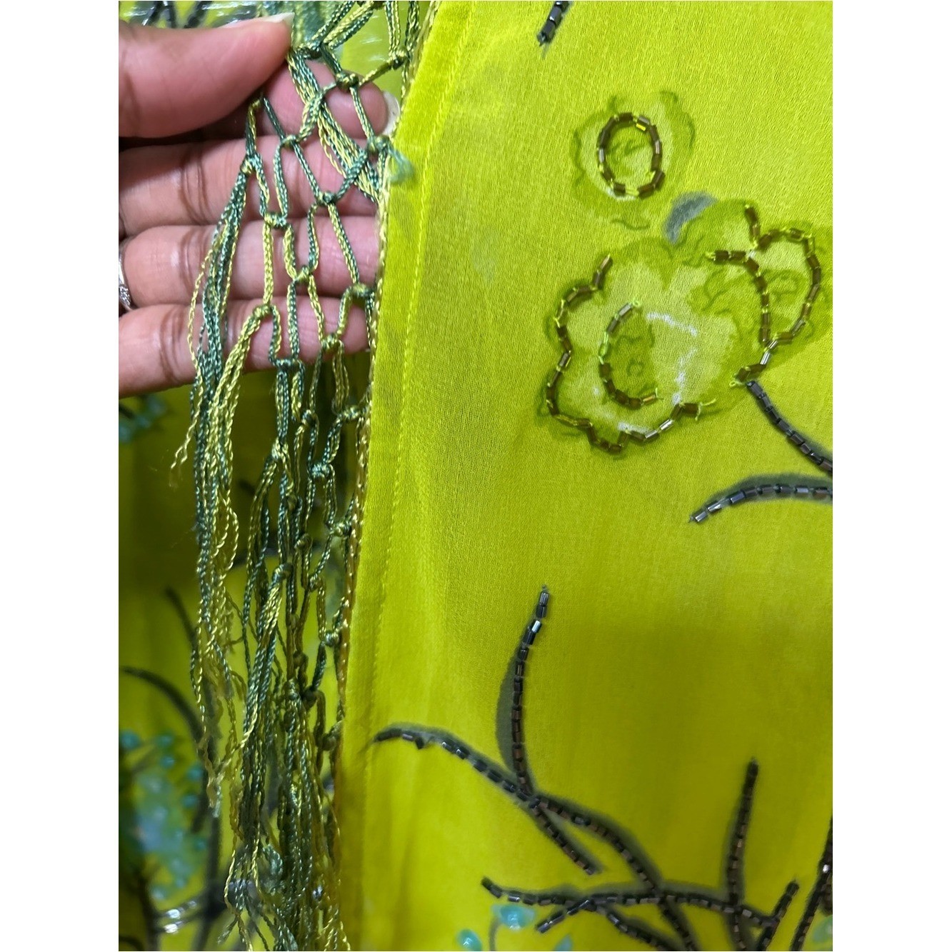 Midnight Velvet retro beaded duster size large boho whimsical vintage