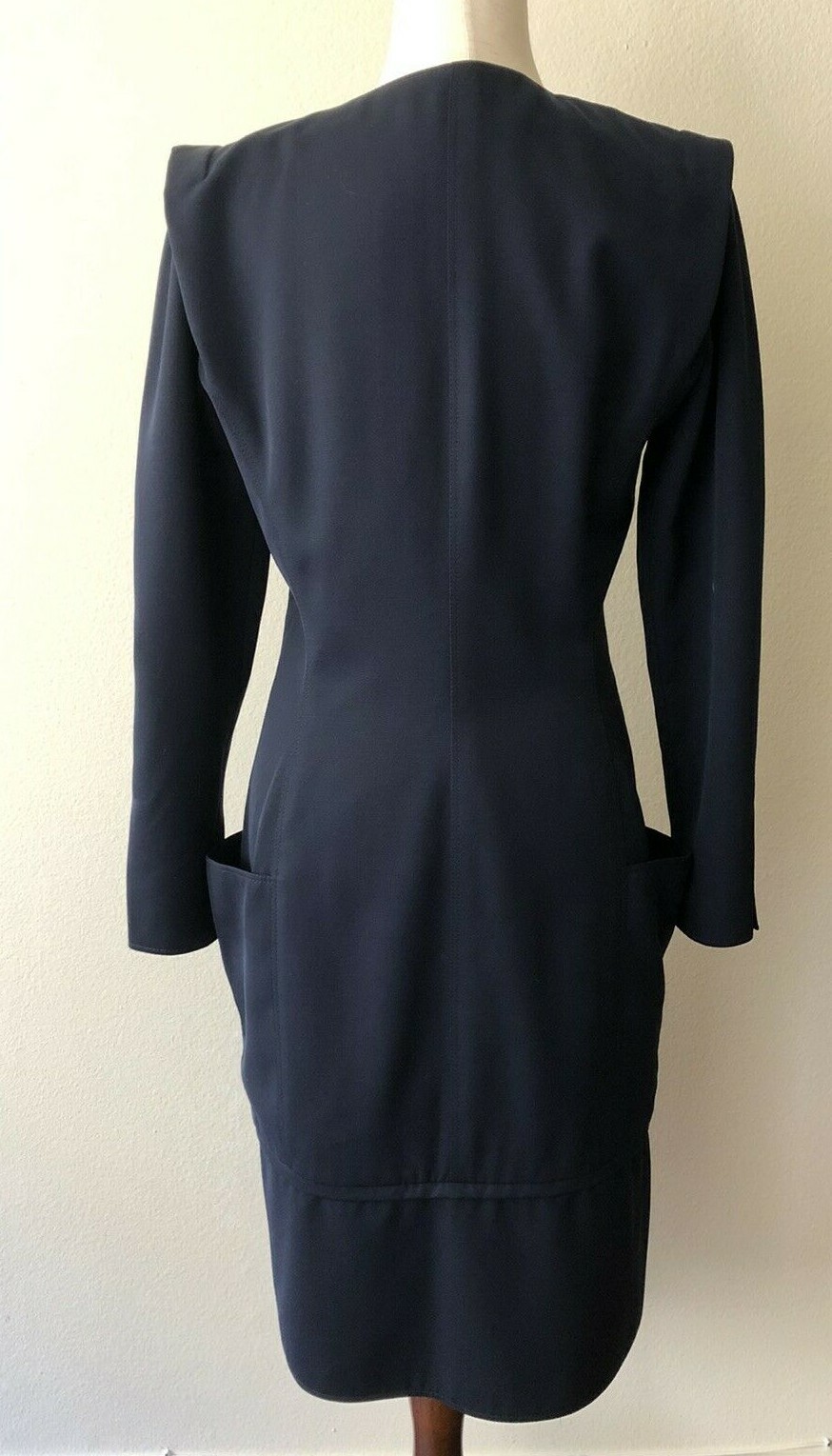 Vintage ’80s Emanuel Ungaro Parallele Avant Garde Midi Dress Shift Pockets Large