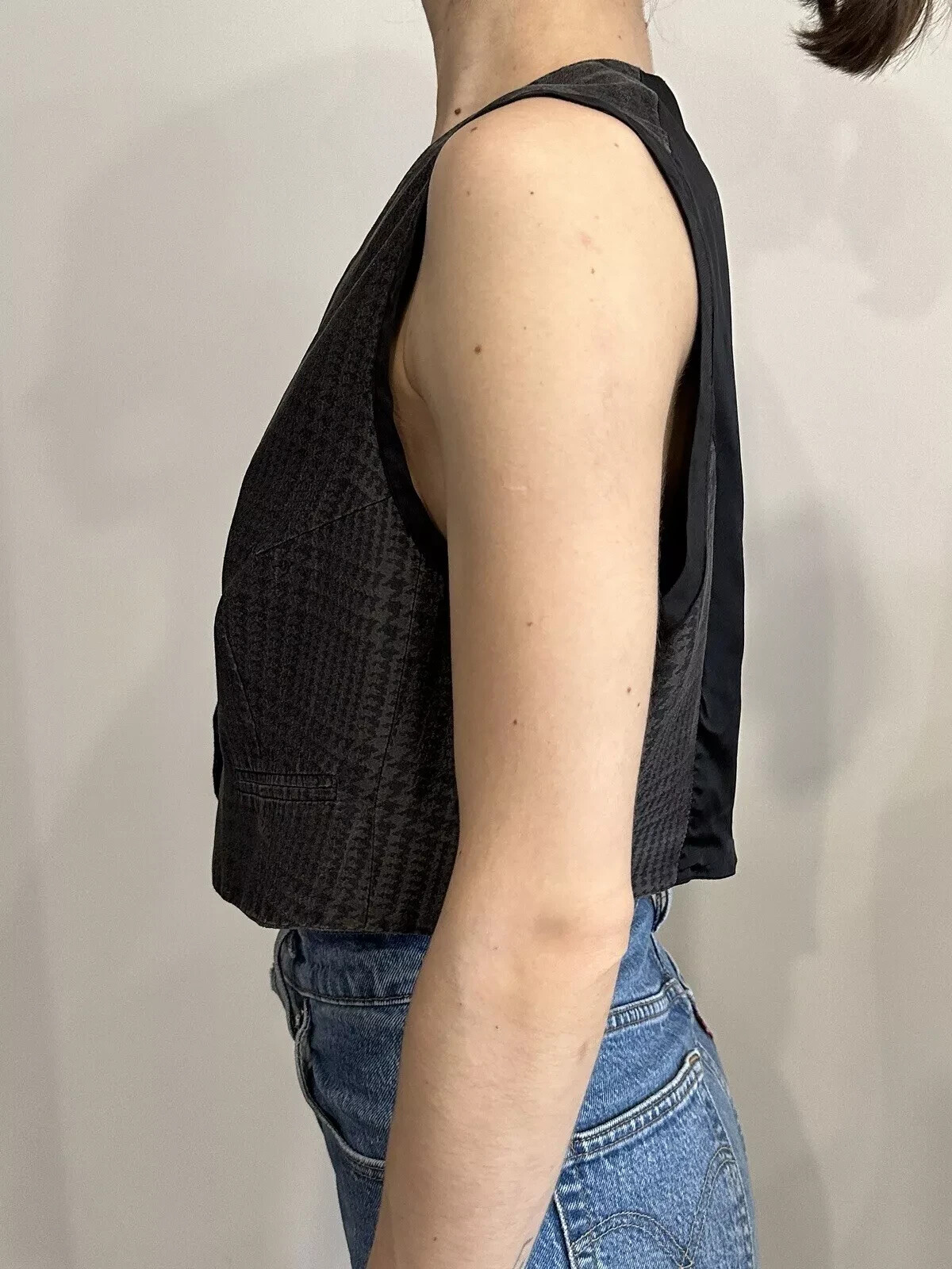 DDP Vintage DRIES VAN NOTEN Womens Silk Cropped Vest Top Rare Size 40