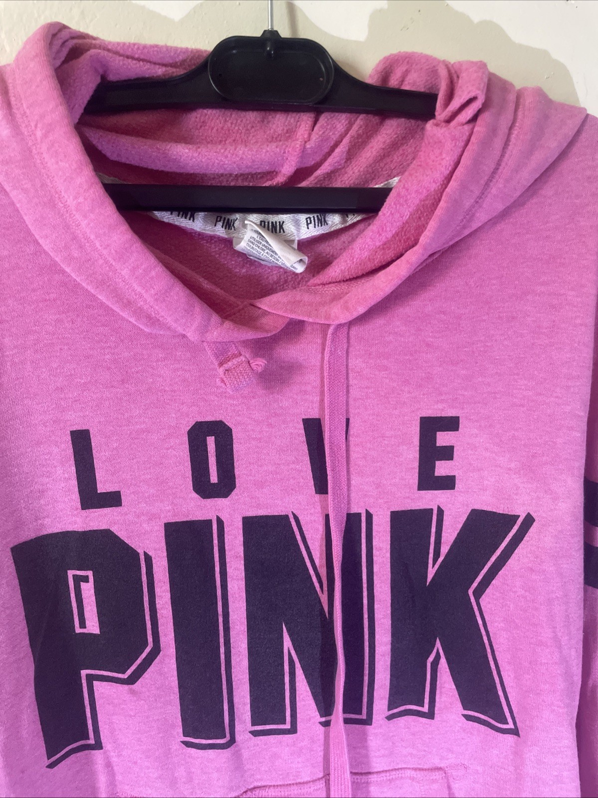 Vintage Y2K Victoria’s Secret Pink zip hoodie jacket size M Well Loved