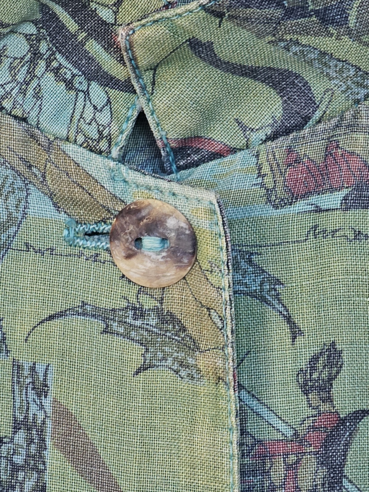 Citron Santa Monica Brand Elephants Print Women’s blouse, size M