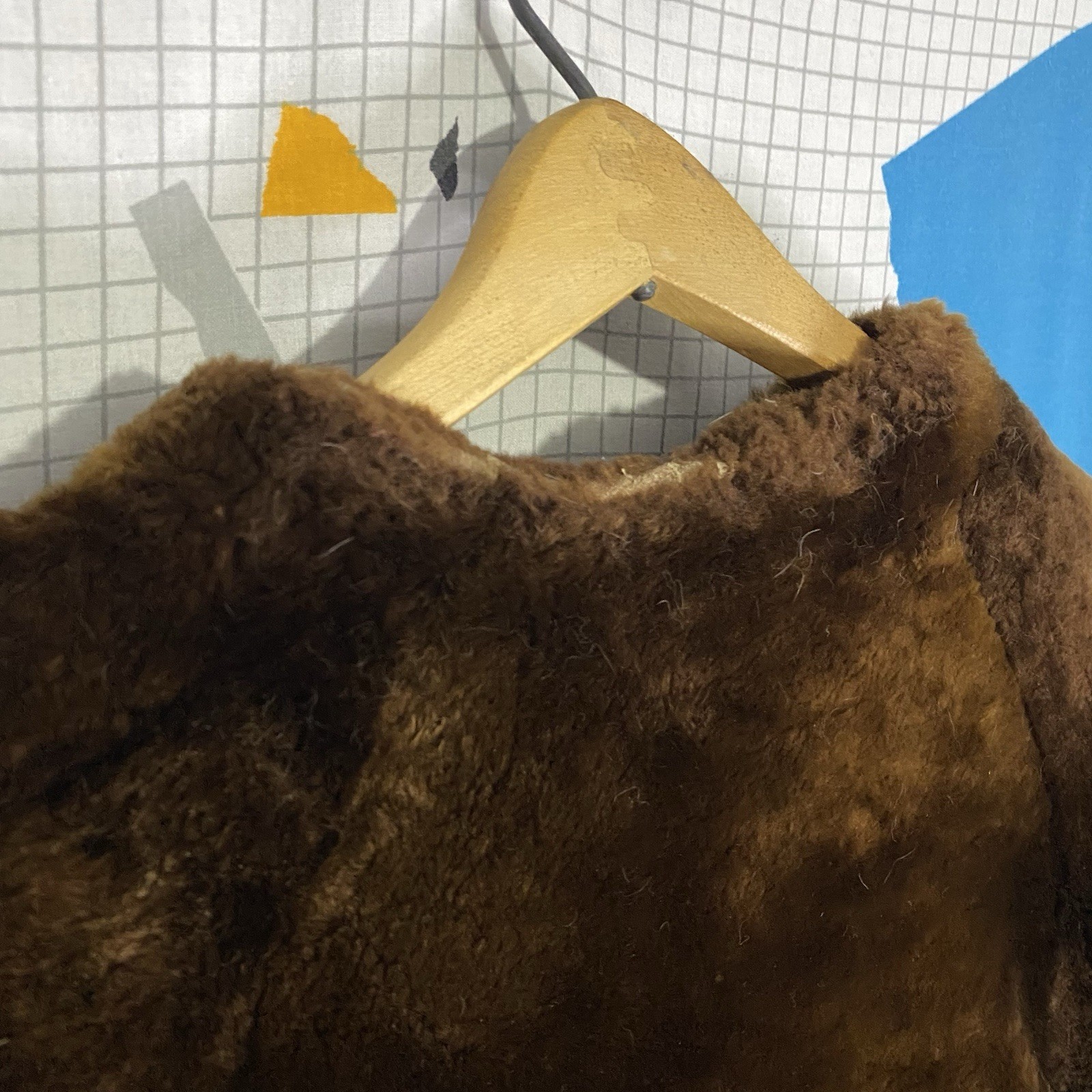Vintage 50s Brown Mouton Fur Coat Medium Lamb Beaver Mink 60s Velvet Kansas City