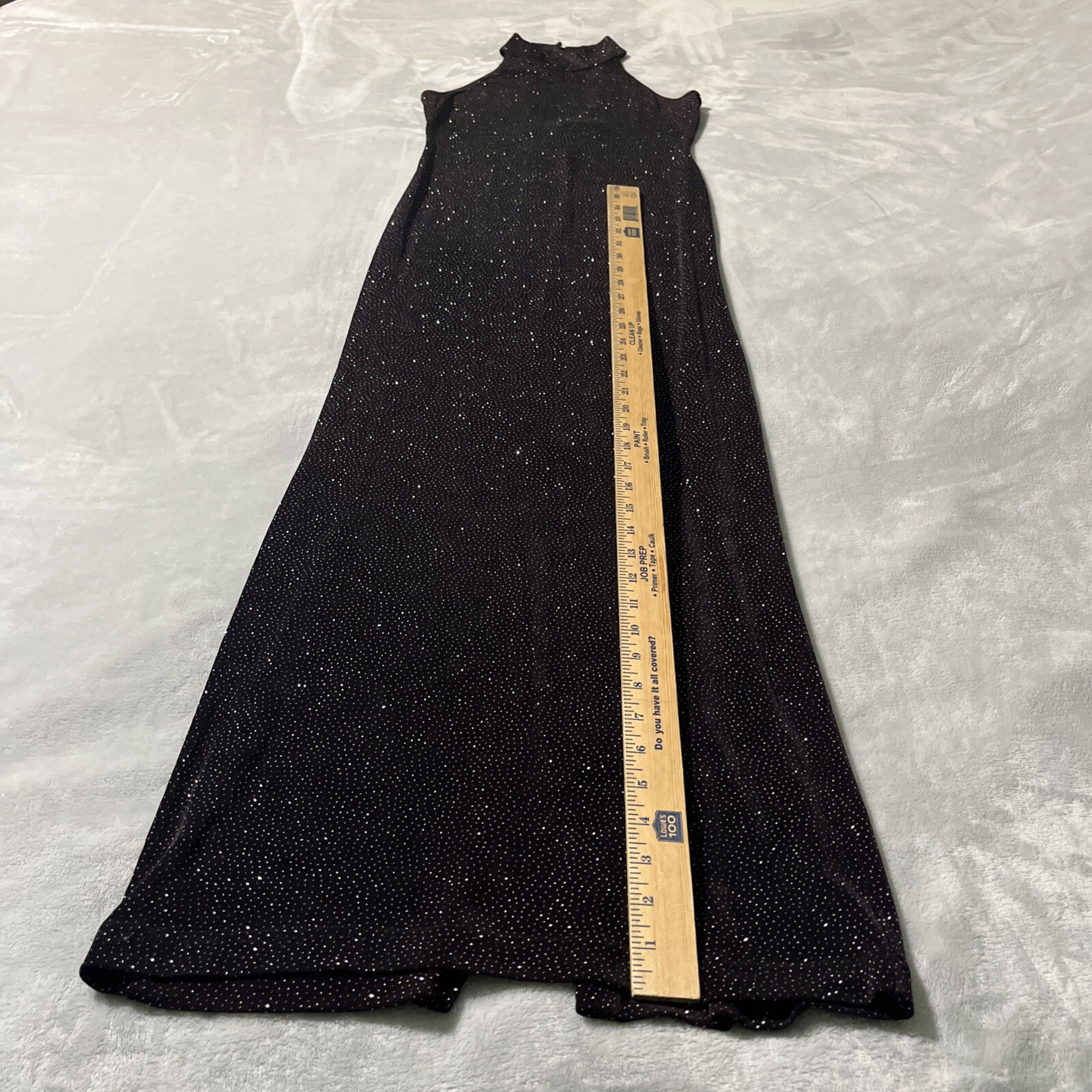 Roberta Vintage Burgundy Maxi Dress Size Medium Slinky Semi Sheer Full Length