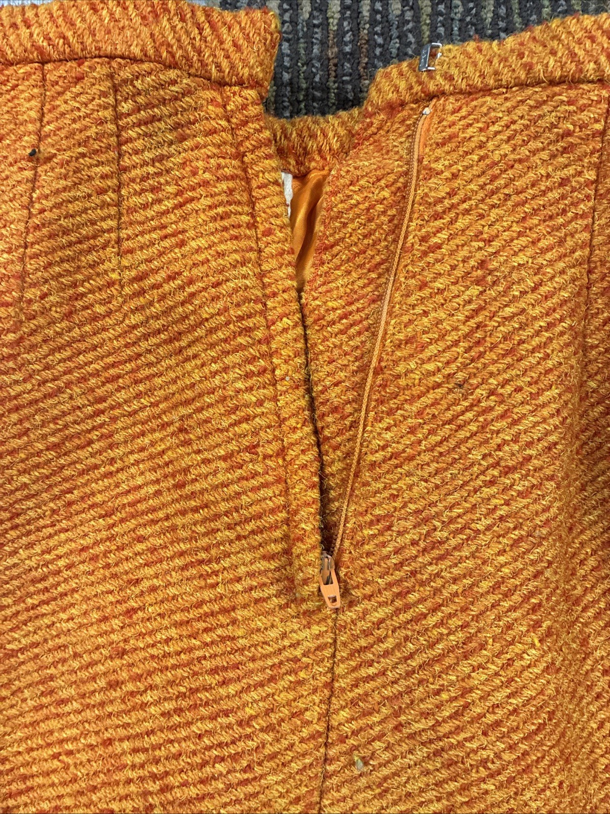 VTG 1960s Peck & Peck Fifth Avenue Orange Wool Jacket Skirt Suit – Union label