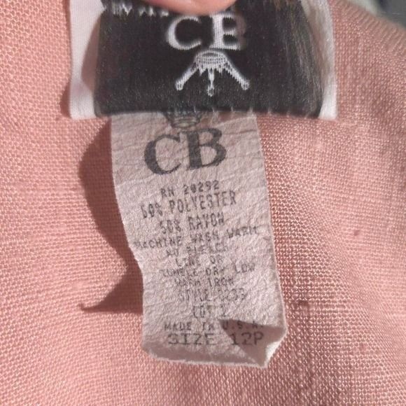 Vintage CB New York Midi Dress Light Pink Size 8p 1980s