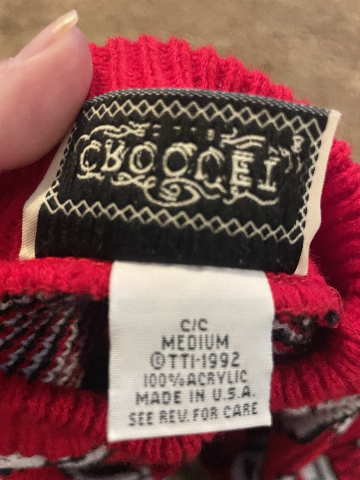 VTG Croquet Club Women’s Medium Sweater Not Ugly Christmas Ornaments Grandma Cor