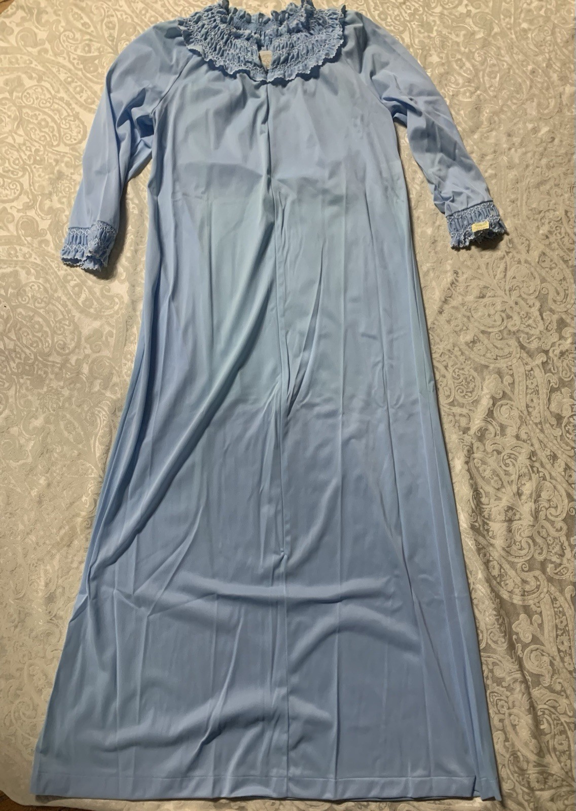 VTG Loungewear By Gossard Robe Maxi Dress Nightgown Gown Blue sz P/XS Women