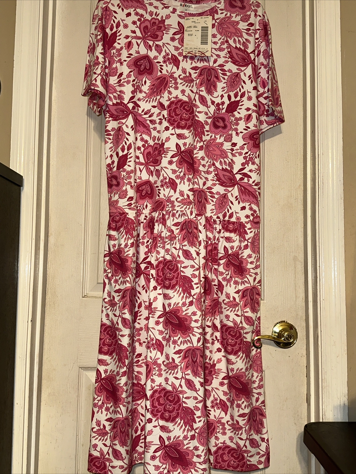 Vintage Aileen Pink Dress With Original Tag Size M