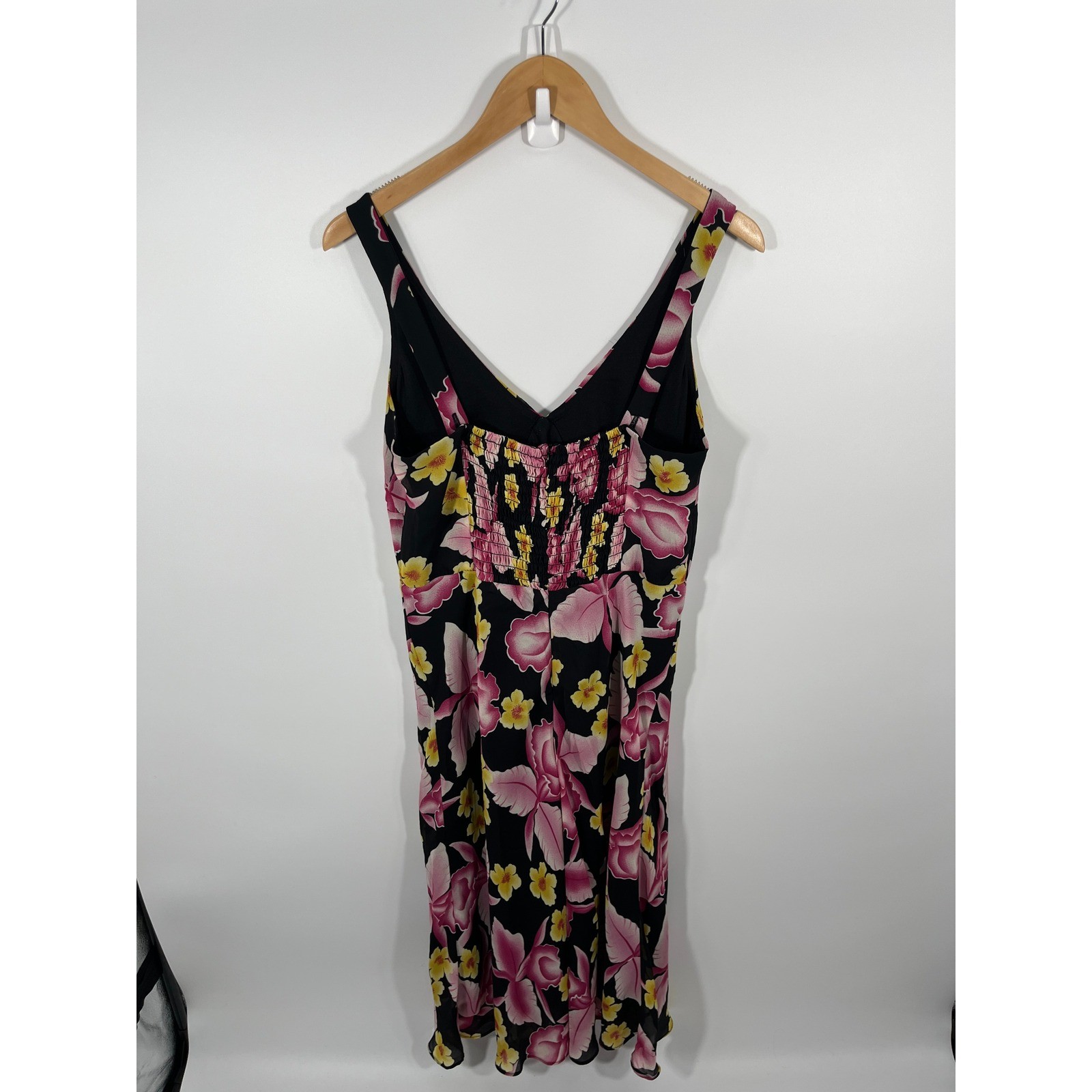 Vintage Y2K Womens Babydoll Maxi Dress 6 Floral Euro Summer Vacation Resort Chic