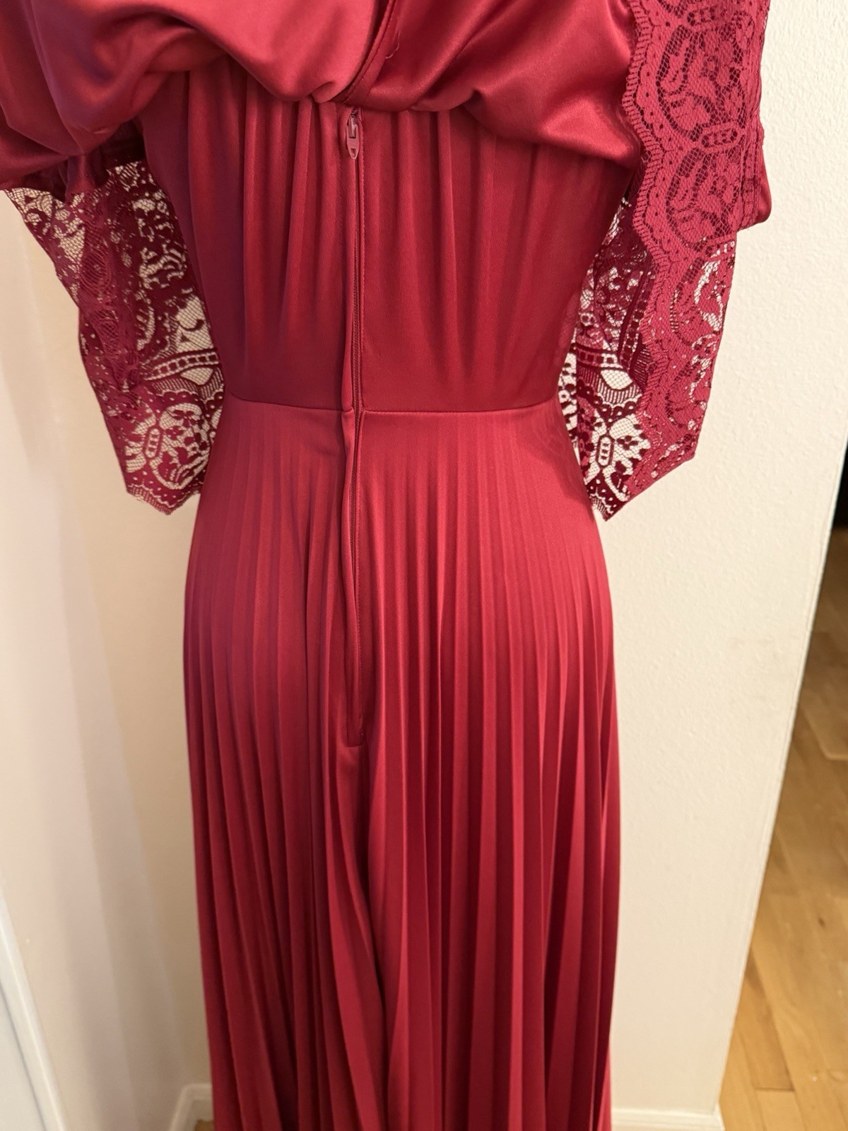 Vintage Size 12 Long Burgandy Evening Gown