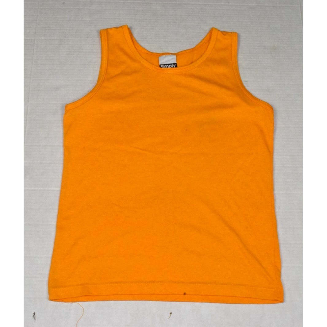 Vintage Tank Top Simply Basic Size S 90s Marigold Yellow Classic Cotton Made USA