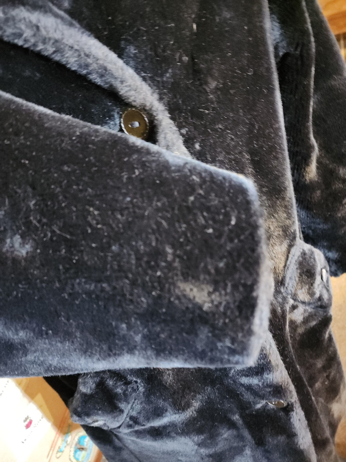 Borgana Faux Fur Black Coat Mod Size 18 Union Label Leather Accents Vintage 1960