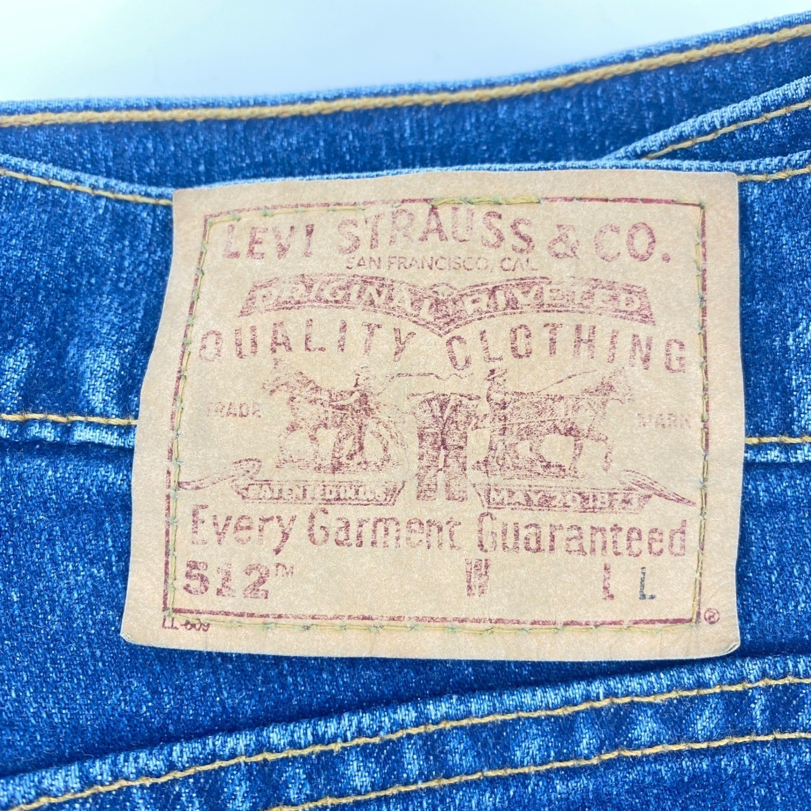 Levi’s 512 Jeans Womens 16 MIS L Blue Slim Tapered High Rise Made in USA Vintage