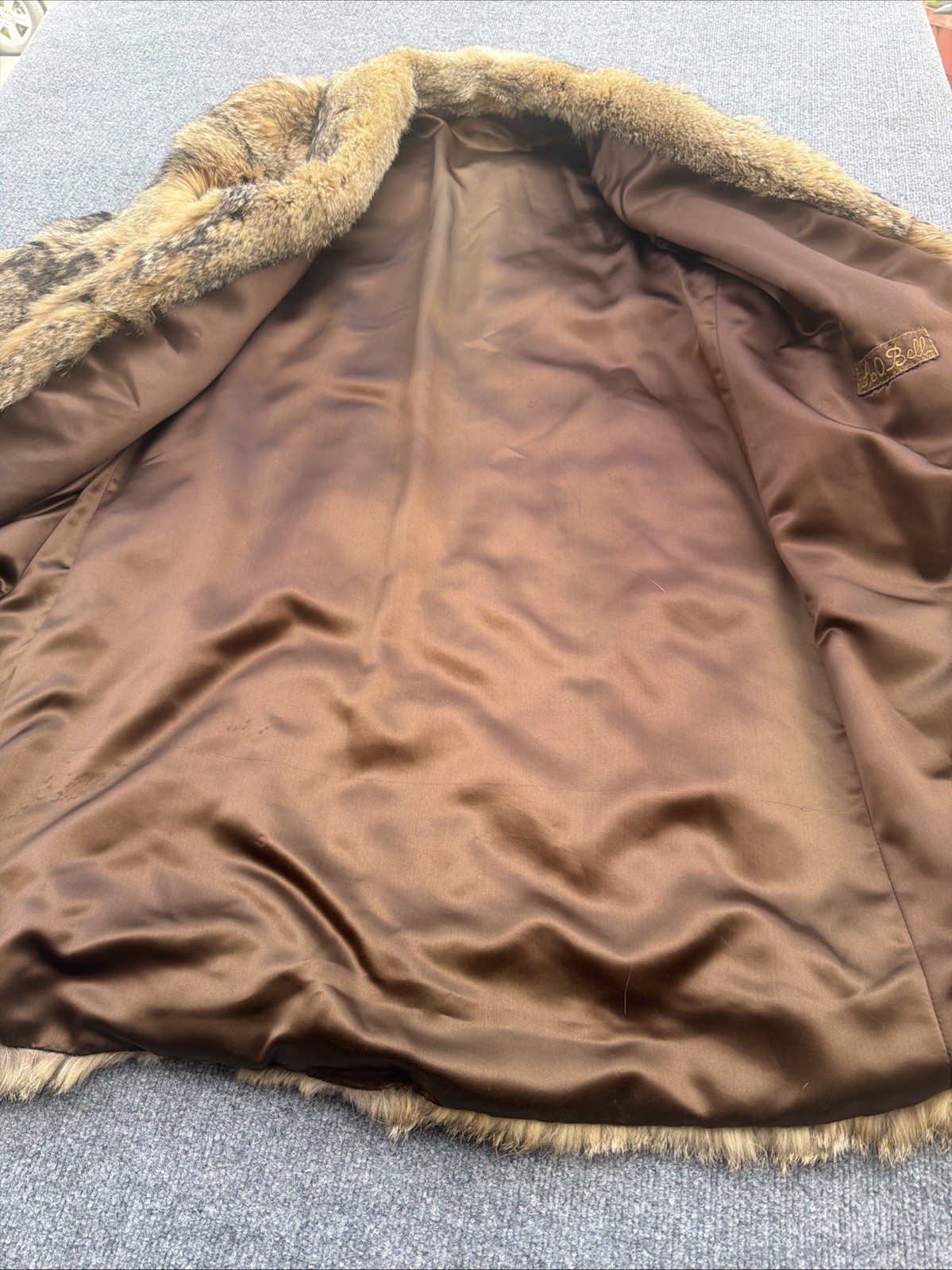 Vintage Genuine Raccoon Fur Coat Full Length 80s Glam Shawl Collar Made USA