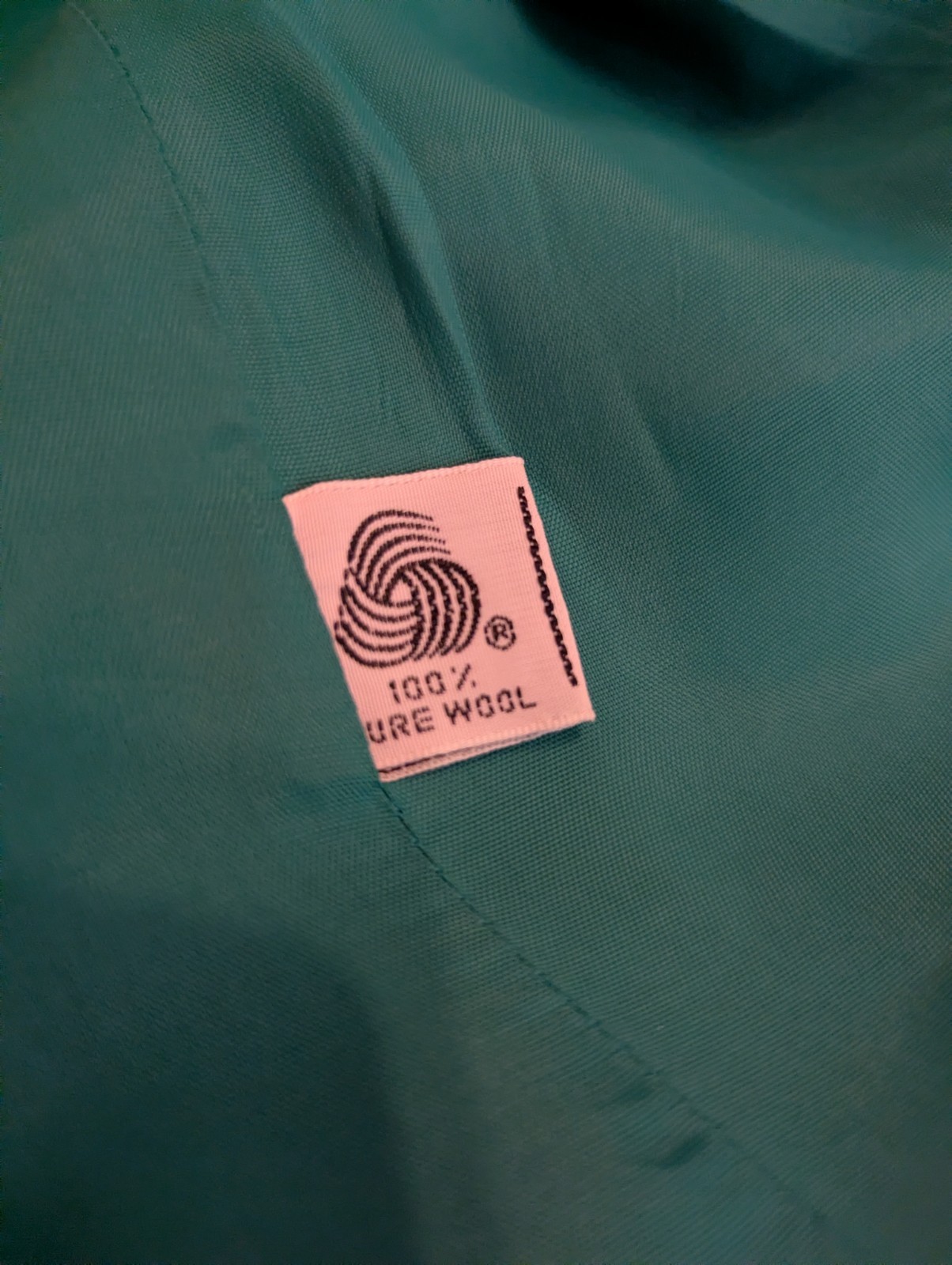 Vintage 1980s Saville Teal 100% Wool Blazer Jacket Button Up Medium Large